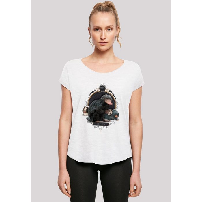 F4NT4STIC T-Shirt Phantastische Tierwesen Baby Nifflers Damen Premium Merch Lang Longshirt Bedruckt