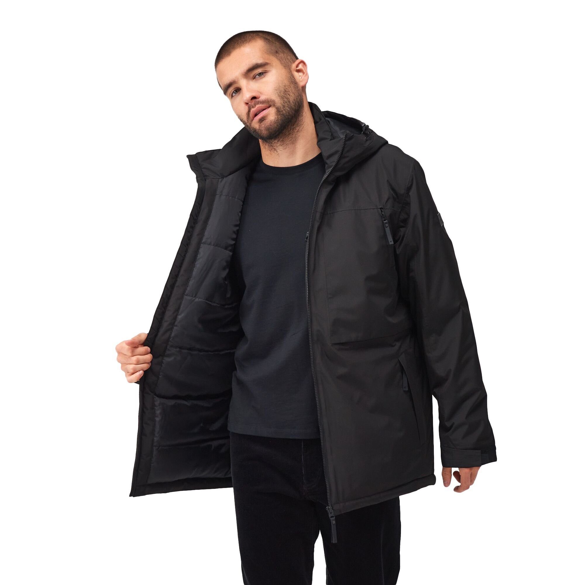 Regatta für Outdoorjacke Larrick Herren, 5.000mm Wassersäule Black mit