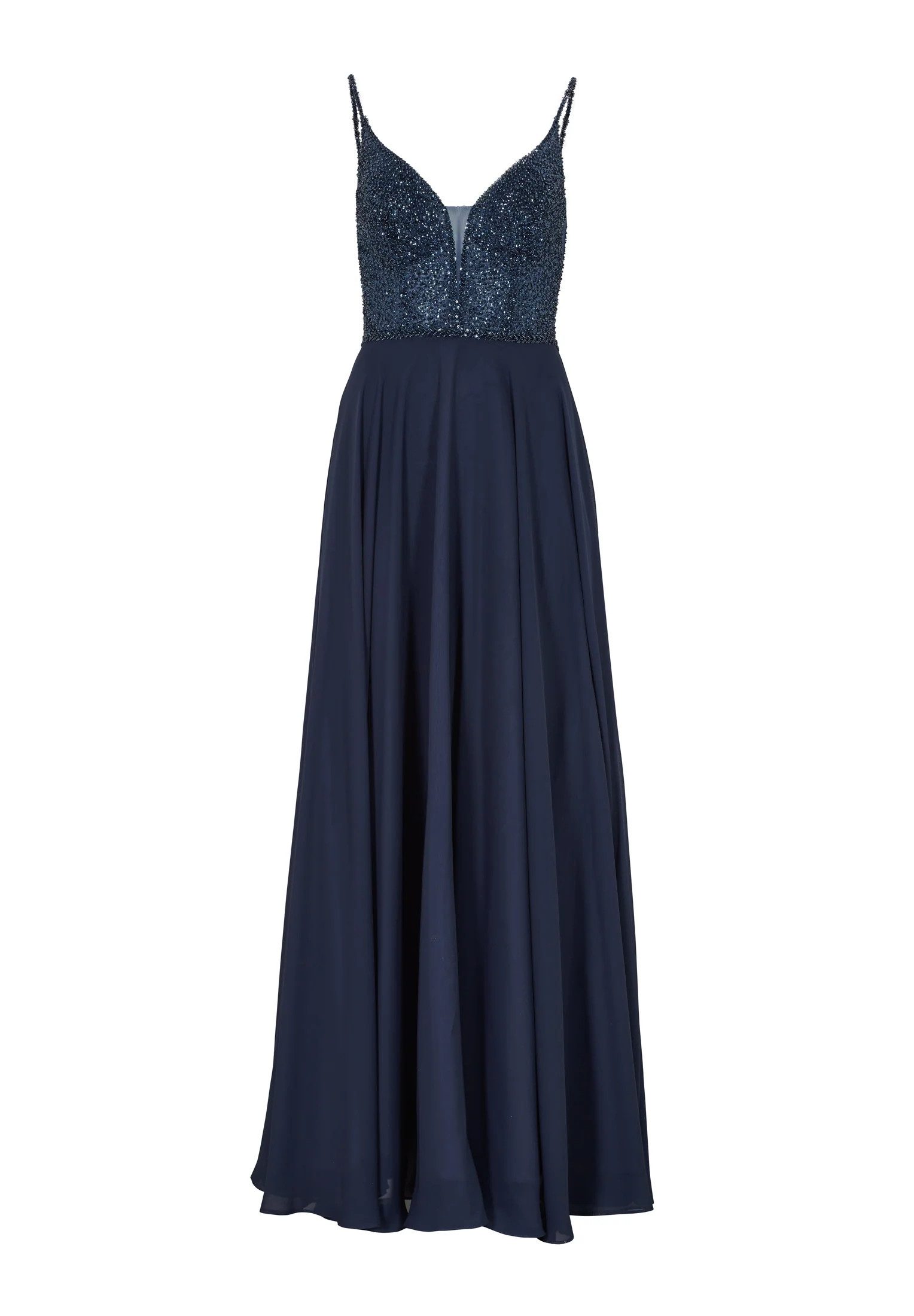 hey kyla Maxikleid Abendkleid aus Materialmix