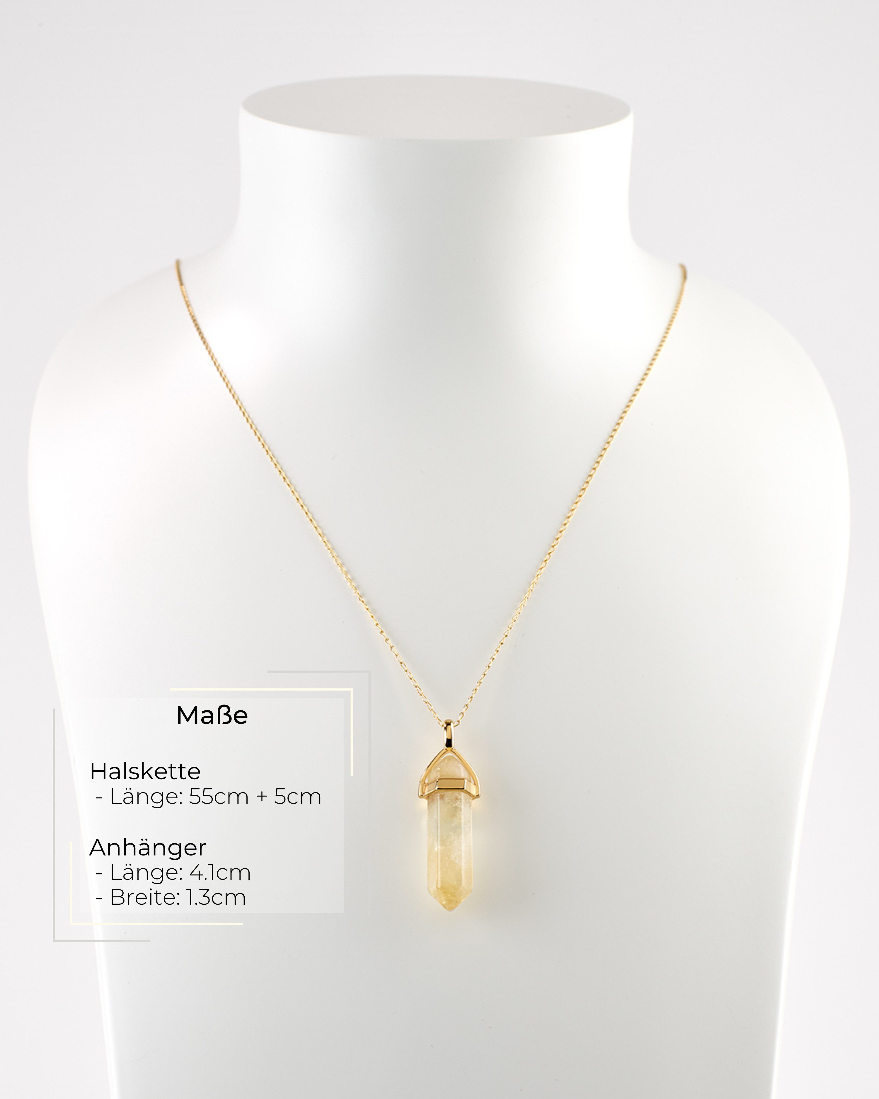 LAVISA Kette mit Anhänger Edelstein Halskette Obelisk gold Naturstein Krist günstig online kaufen