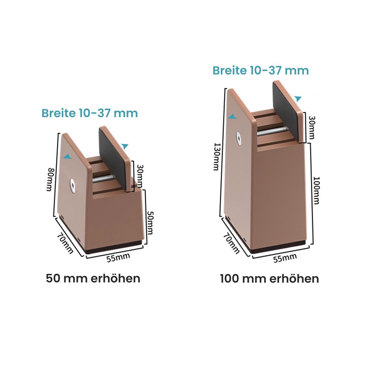 Coonoor Möbelfuß 4 Stück Möbelerhöhung, (Verstellbarer Schraubklemme), Robu günstig online kaufen