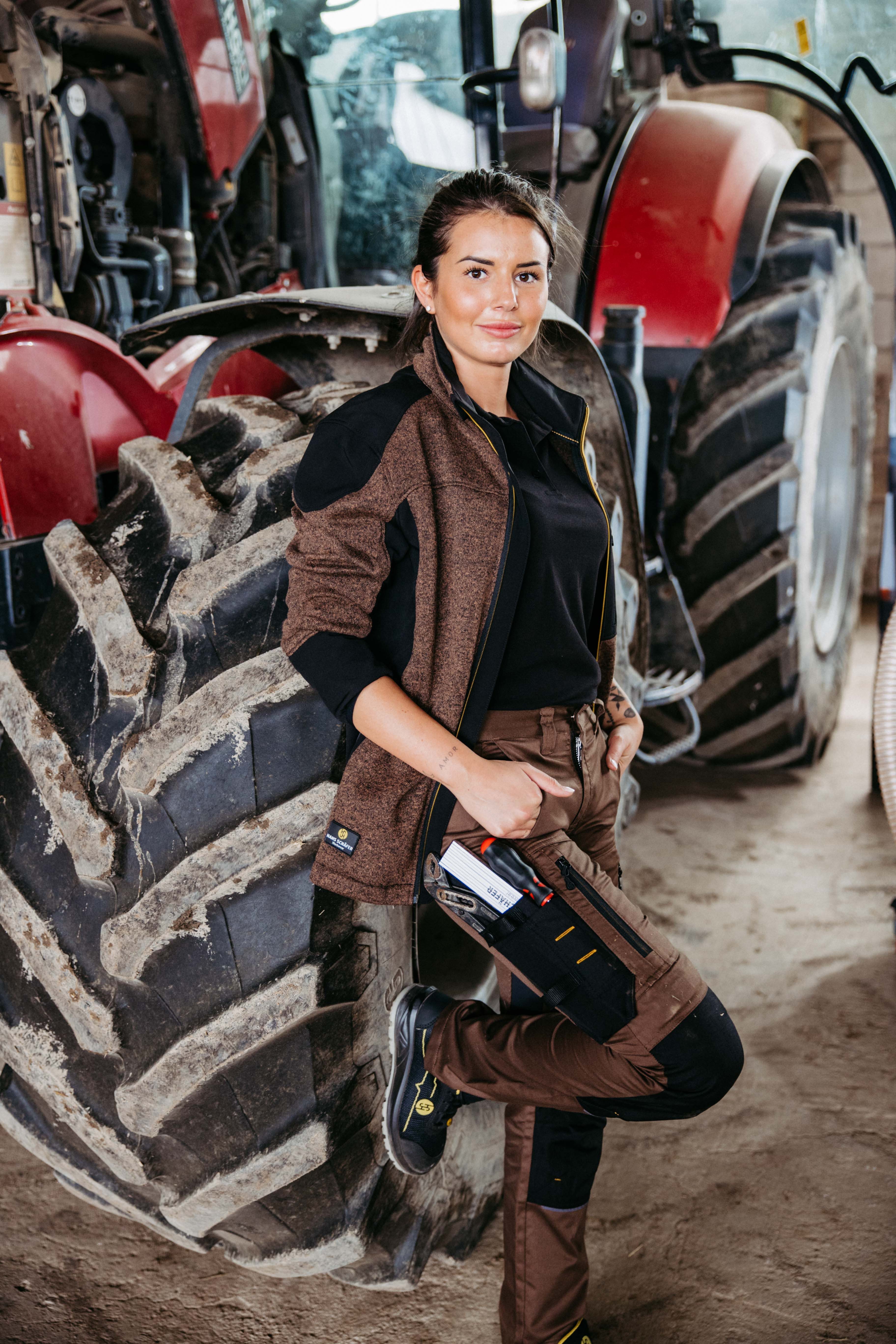 Hans Schäfer Workwear Strickfleecejacke Damen Strickfleecejacke Arbeitsjacke powered by Ralf Moeller