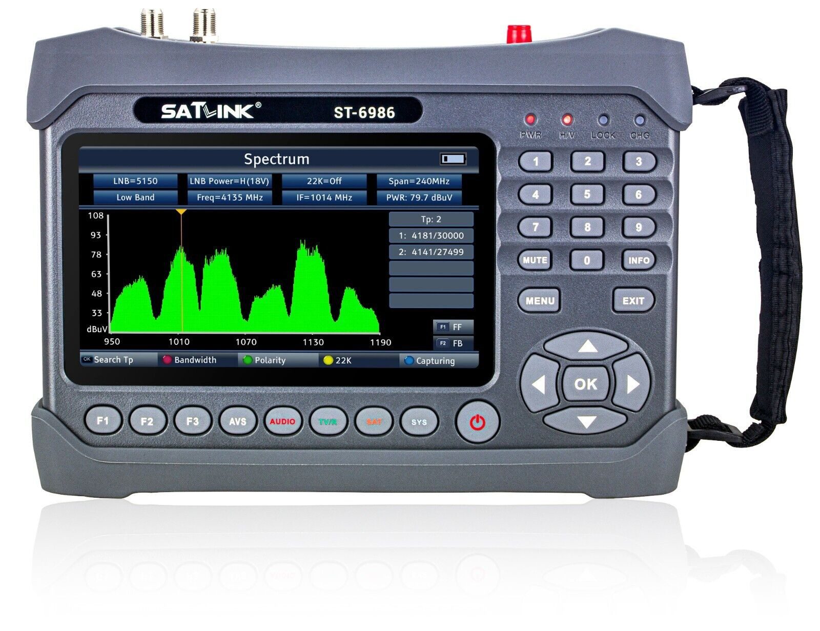 Satlink Satfinder ST-6986 DVB-S/S2X/T/T2/C,MPEG-2,H.264/AVC,H.265/HEVC(10 Bit) Combo