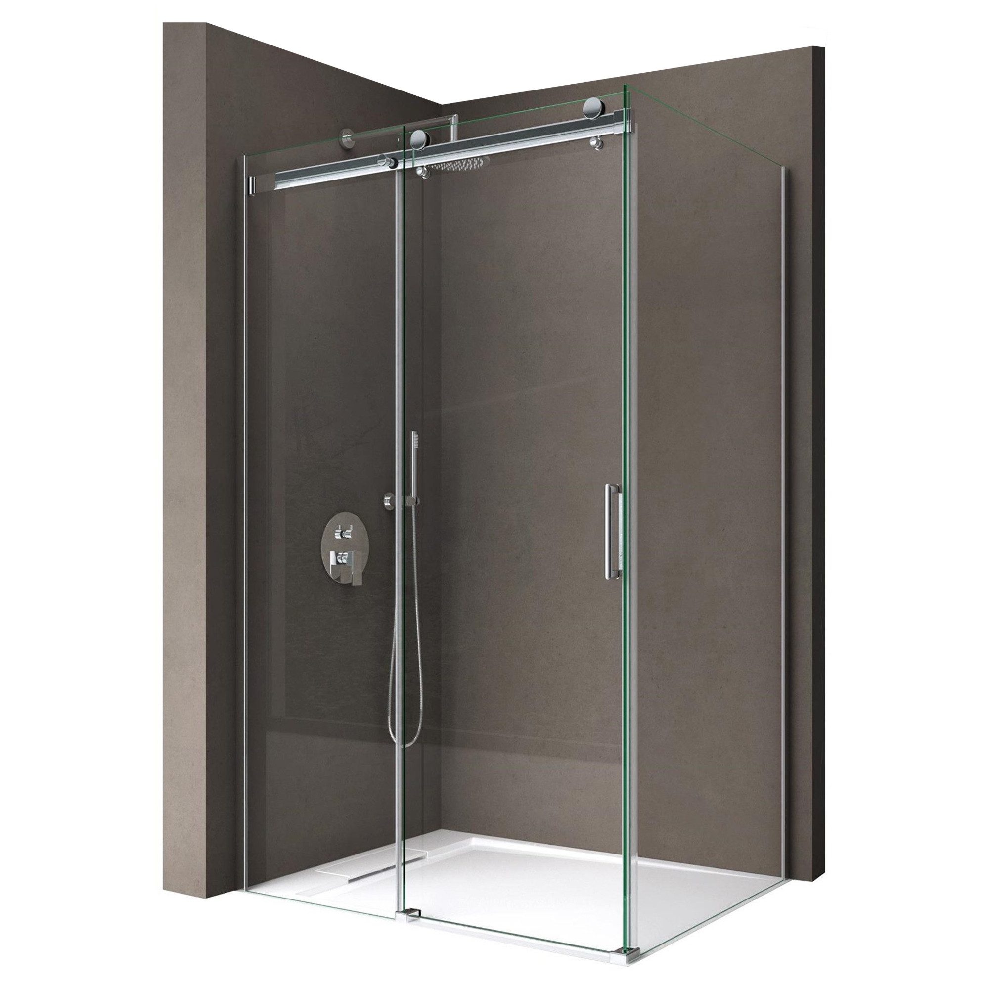doporro Eckdusche Duschkabine Duschabtrennung Schiebetür ESG-Glas mit Nano günstig online kaufen