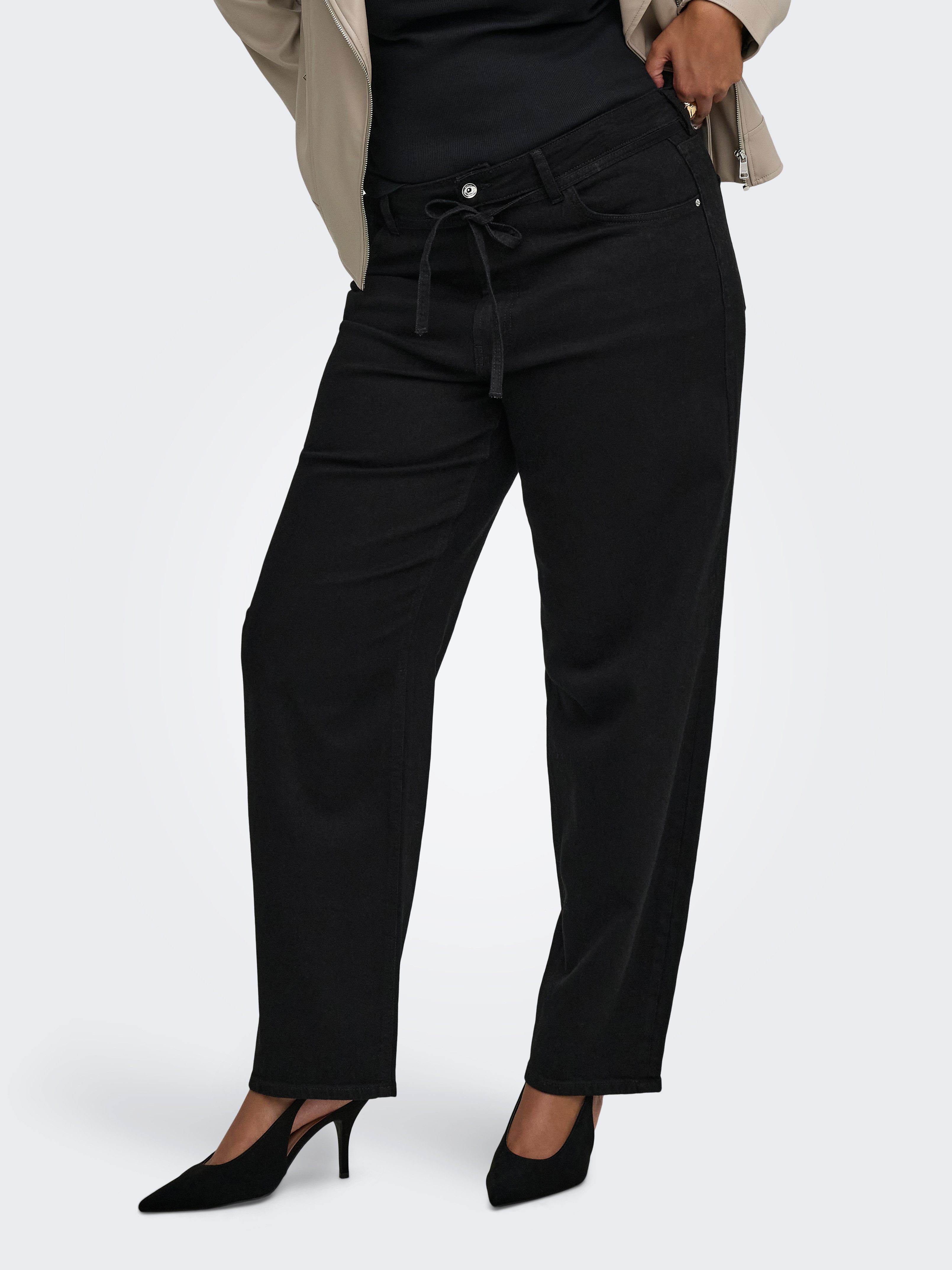 ONLY CARMAKOMA Straight-Jeans CARGIANNA MW STRAIGHT AZ756 DNM NOOS Baumwollmischung, Regular Waist