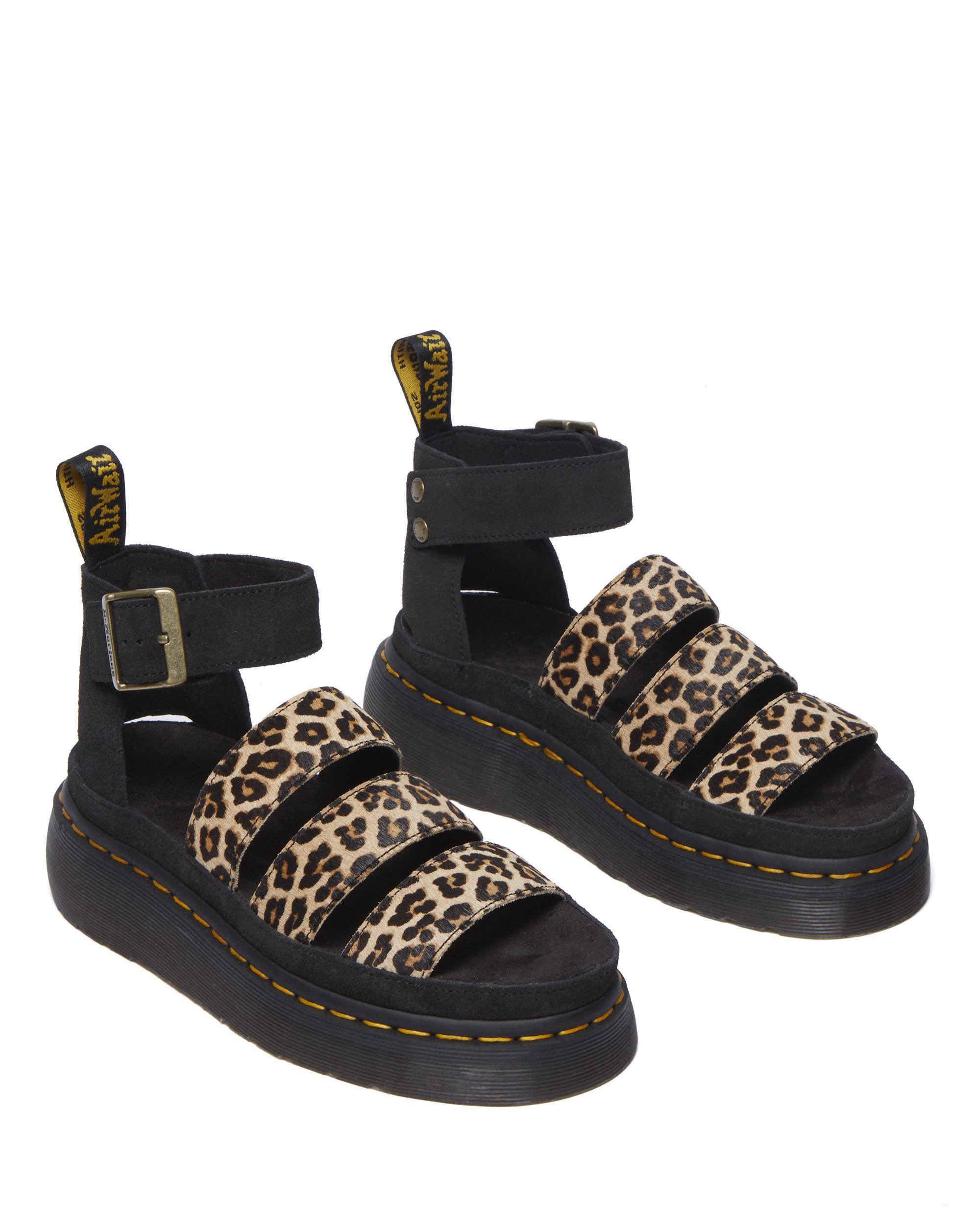 DR. MARTENS Clarissa II Quad spot hair on eh suede Sandale