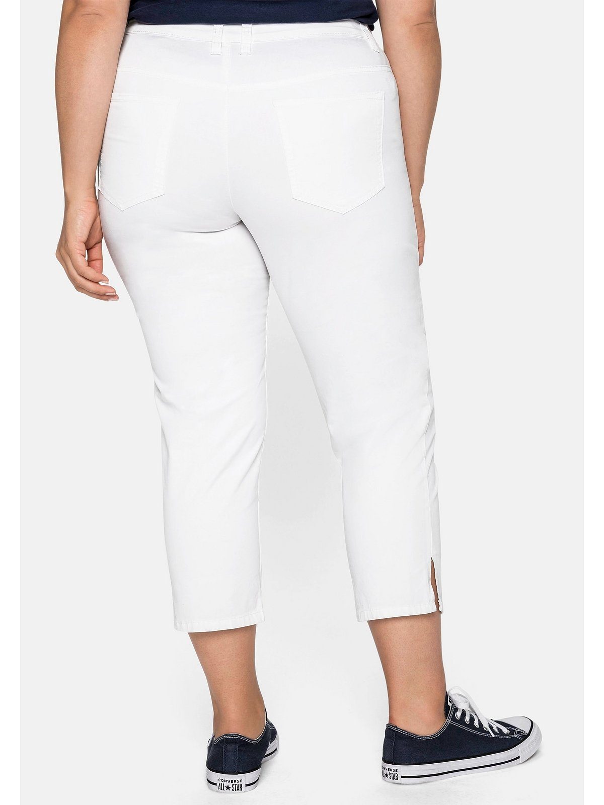 Sheego 7/8-Hose Große Größen aus elastischem Baumwoll-Twill