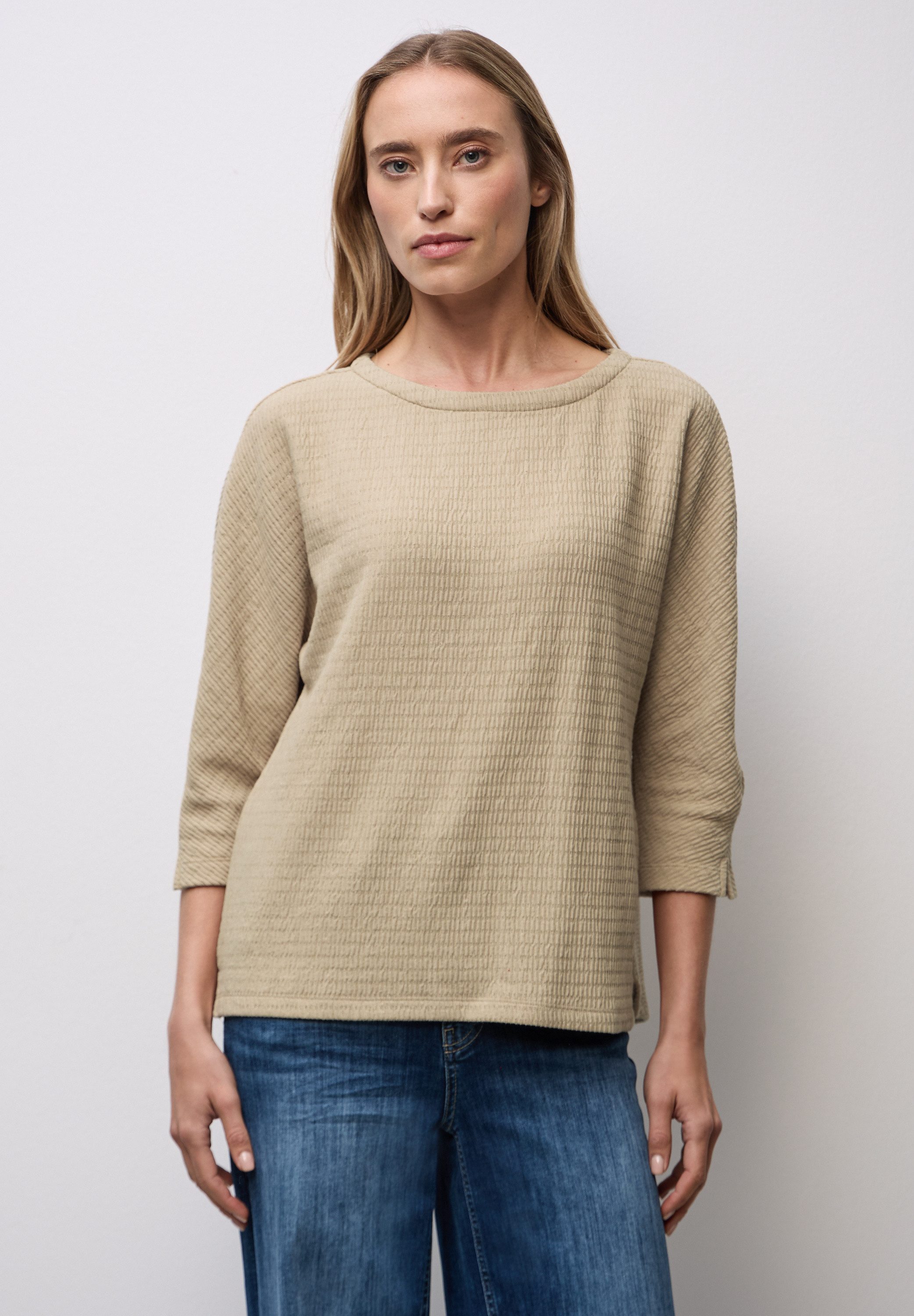 STREET ONE 3/4-Arm-Shirt aus softem Materialmix günstig online kaufen