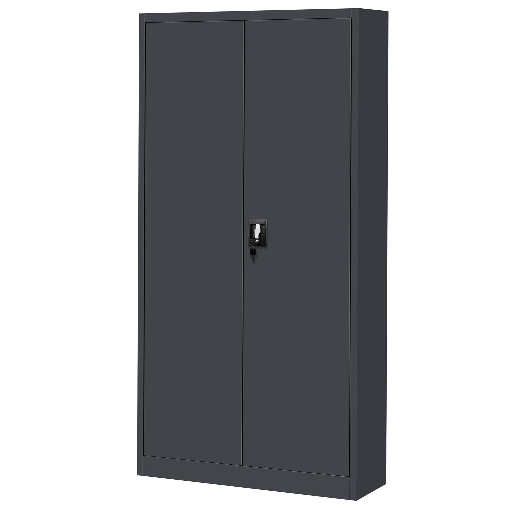 Jan Nowak Werkzeugschrank Metall Werkstattschrank 92 cm DAREK 5 Böden abschließbar Stahl (Stahl 0,8 mm 185 x 92 x 50 cm perforierte Türen PZH) Garagenschrank perforiert Schloss 2 Schlüssel robust 5 Farben