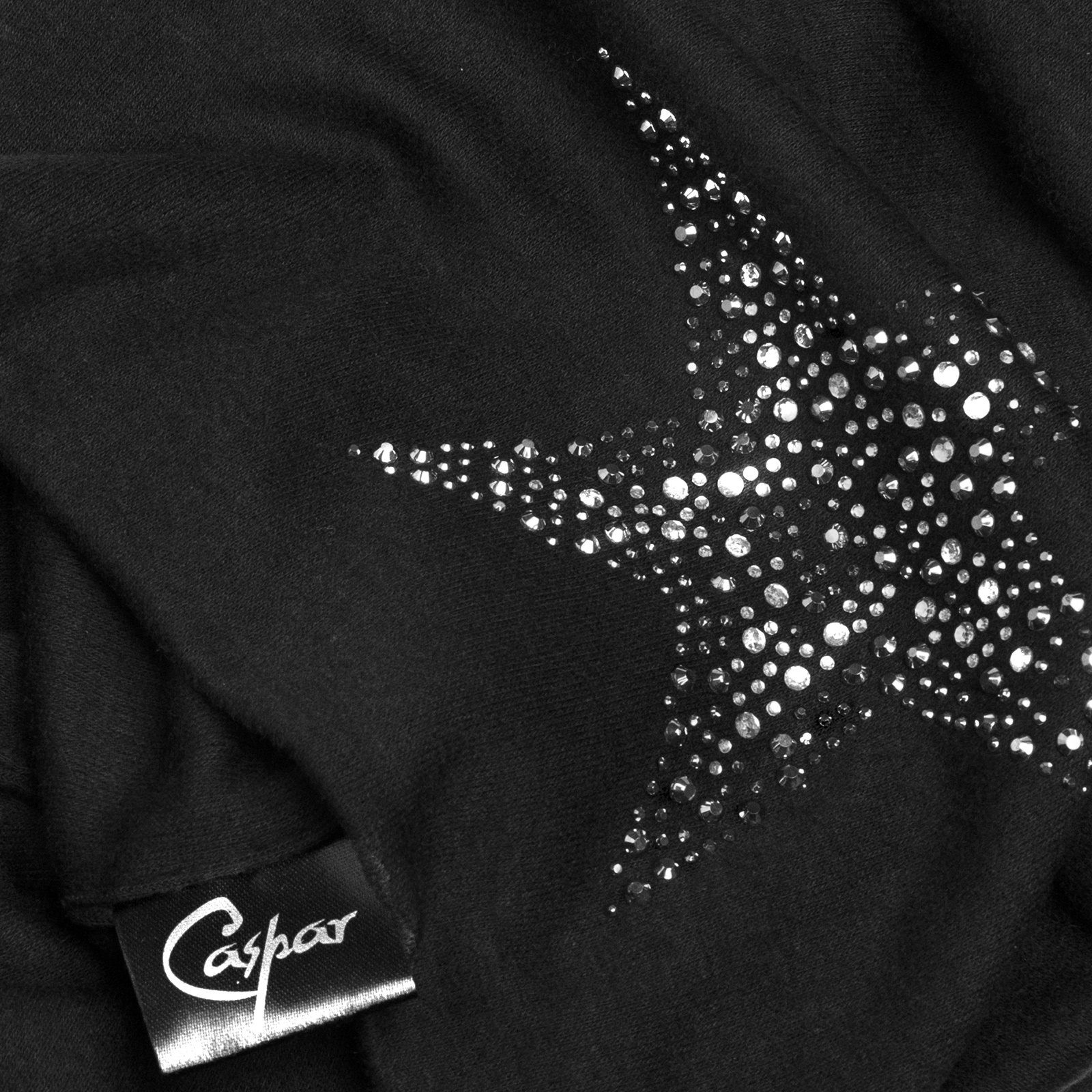Caspar Beanie MU153 Mütze mit Strass Stern und warmem Flanell Stoff