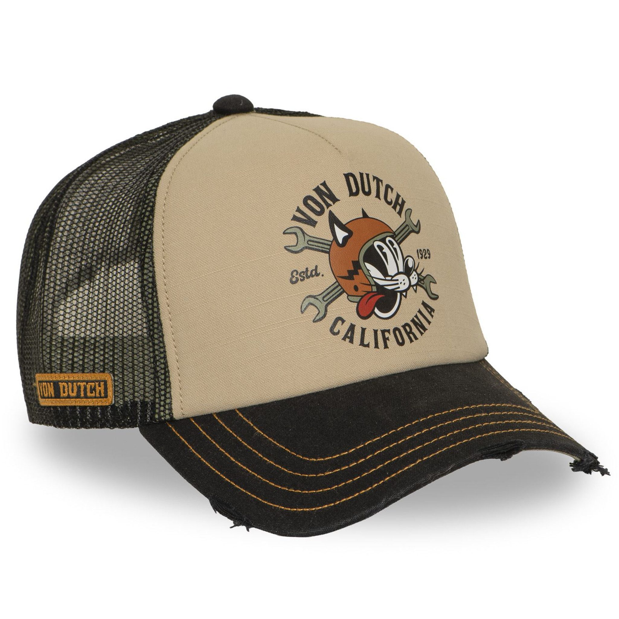Von Dutch Trucker Cap Von Dutch Originals Trucker Cap - CREW DEVIL HARD BEAST RACING (Basecap, Basecap, Meshcap, Trucker Kappe) Used-Look