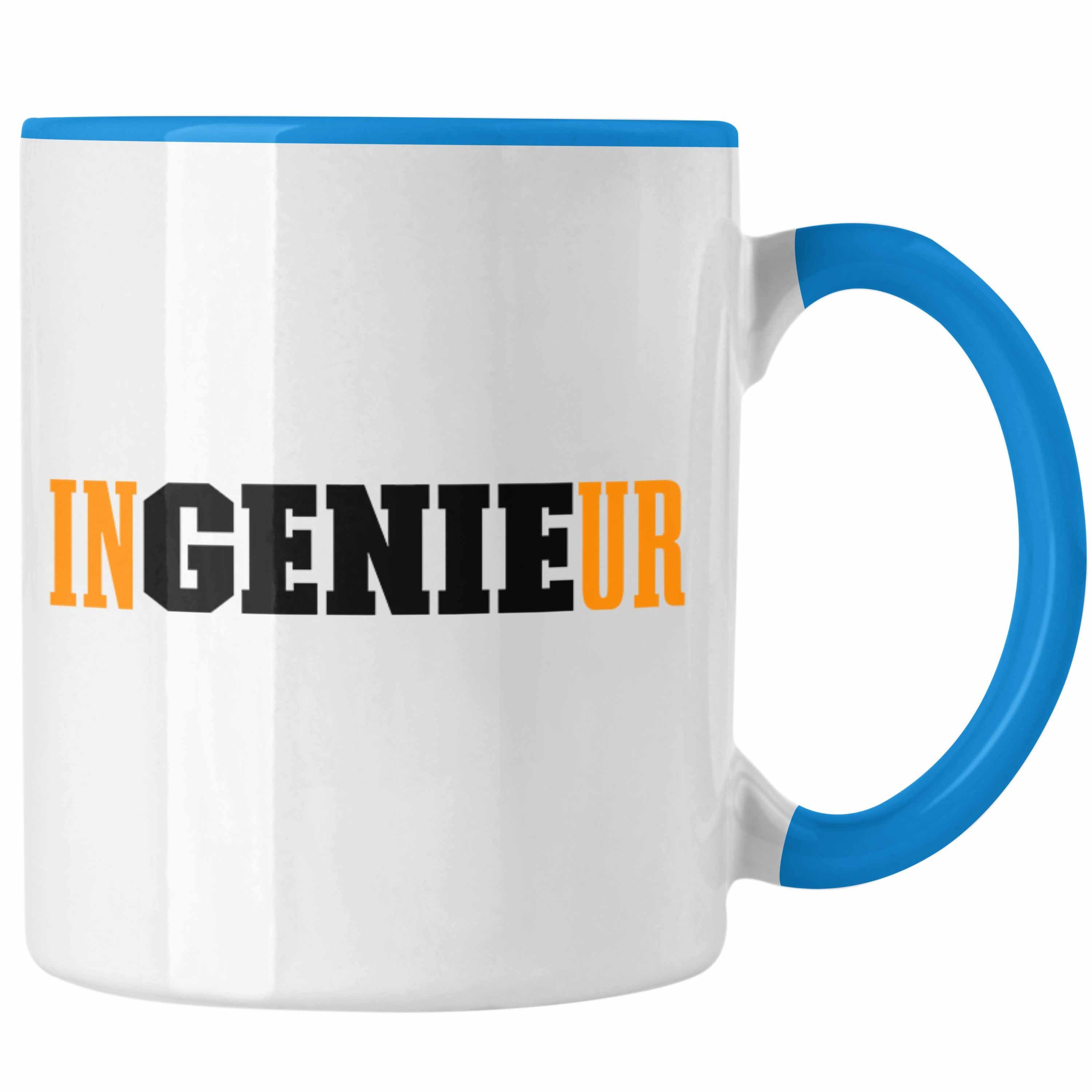 Trendation Tasse Trendation - Ingenieur Tasse Gadget Geschenk Ingeneur Kaffeetasse Geschenkidee Blau