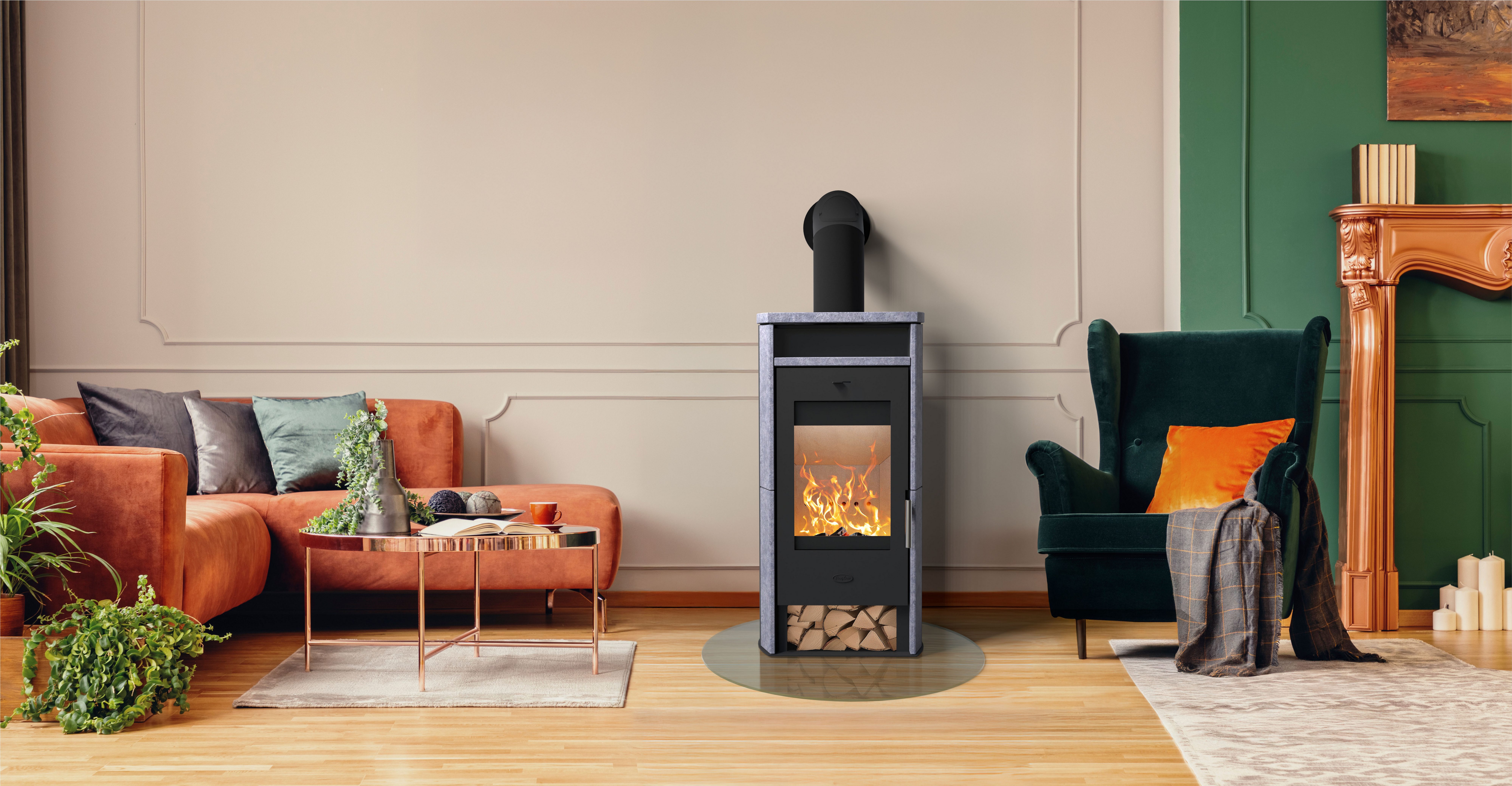 Fireplace Kaminofen »Santa Fe Speckstein 2025«, 6,5 kW, Zeitbrand günstig online kaufen