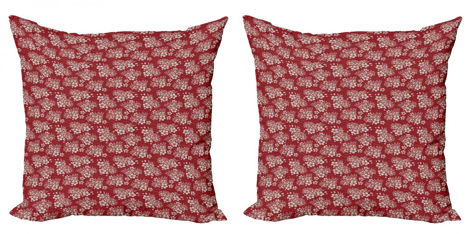 Kissenbezüge Modern Accent Doppelseitiger Digitaldruck, Abakuhaus (2 Stück), Kirschblüte Ballen Heu