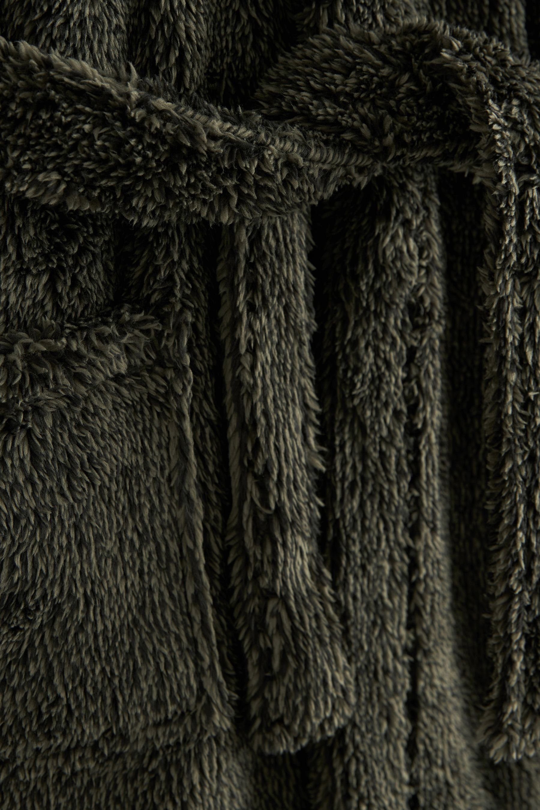 Next Kinderbademantel Black aus Polyester Fleece, (recycelt), Bademantel Polyester
