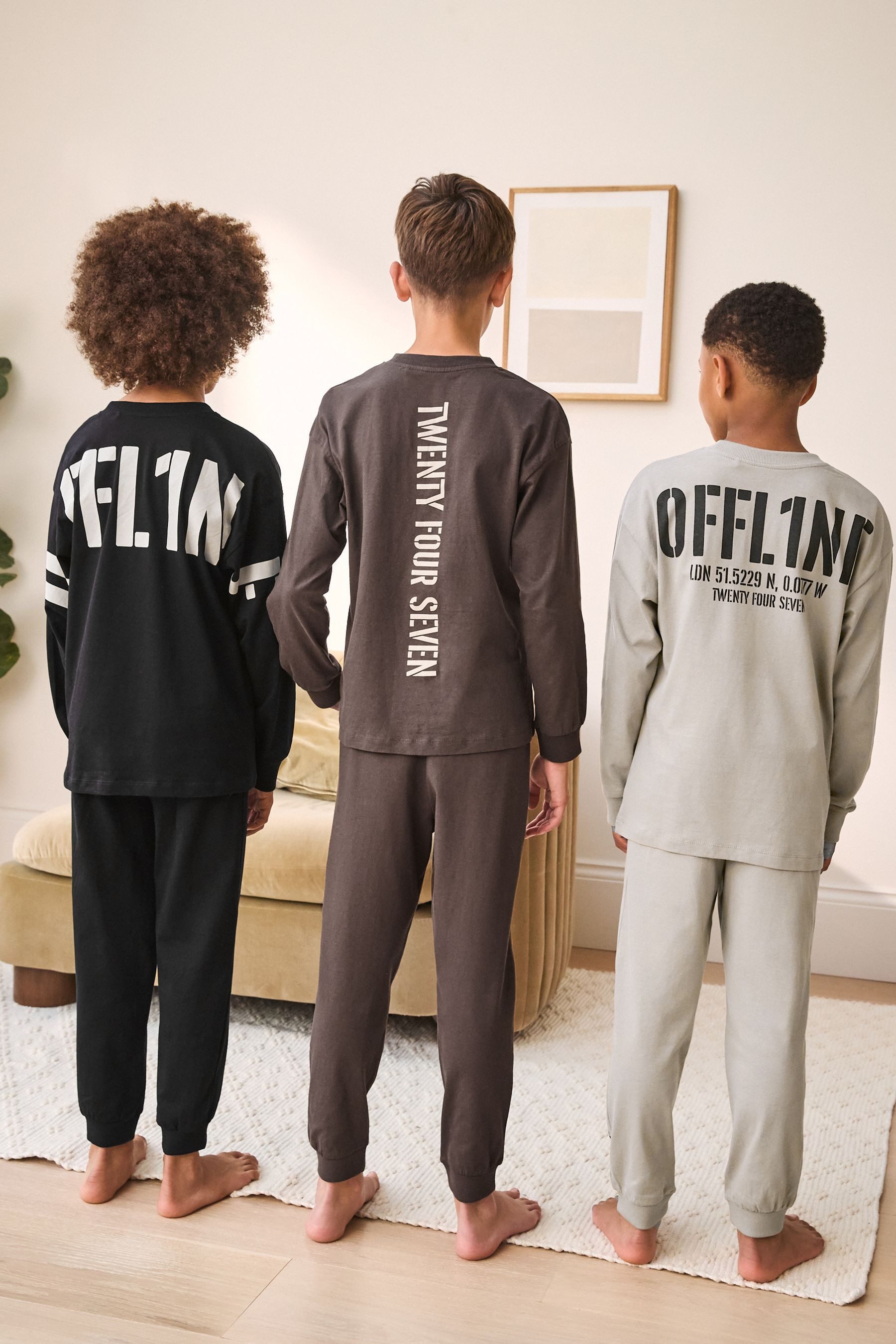 Next Pyjama 3er-Pack Schlafanzüge mit langen Ärmeln (6 tlg) – Bild 2 von 5