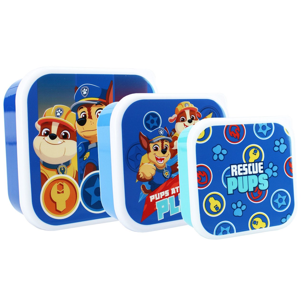 PAW PATROL Lunchbox Snackbox 3-in-1 – Brotdose Set für Schule & Kindergarten, (3-tlg)