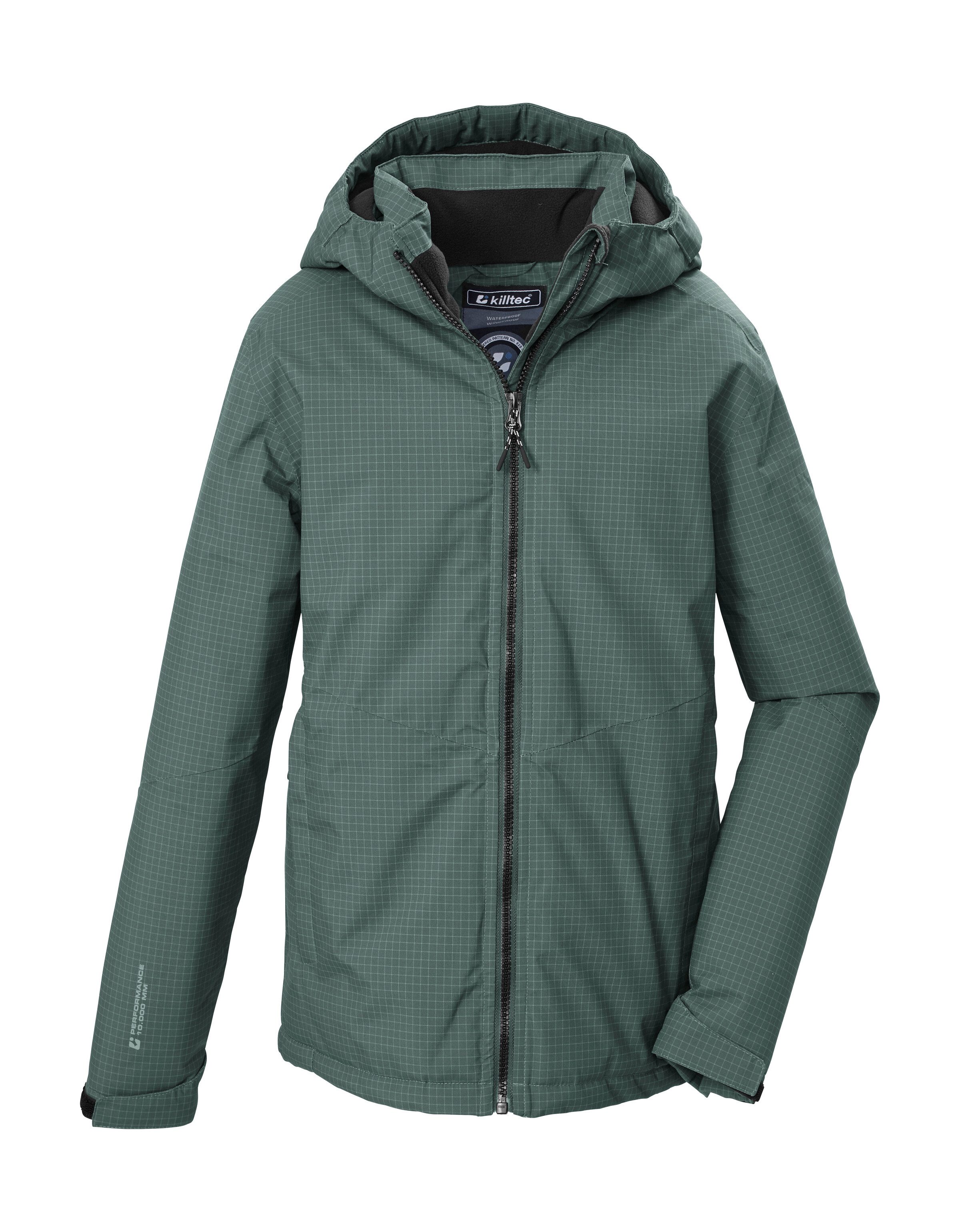 Killtec Funktionsjacke KOW 173 BYS JCKT Wind- und wasserdichte Kinderjacke mit Fleece und Karomuster