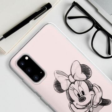 DeinDesign Handyhülle Minnie Mouse Offizielles Lizenzprodukt Disney Minnie Posing Sitting, Samsung Galaxy S20 Silikon Hülle Bumper Case Handy Schutzhülle