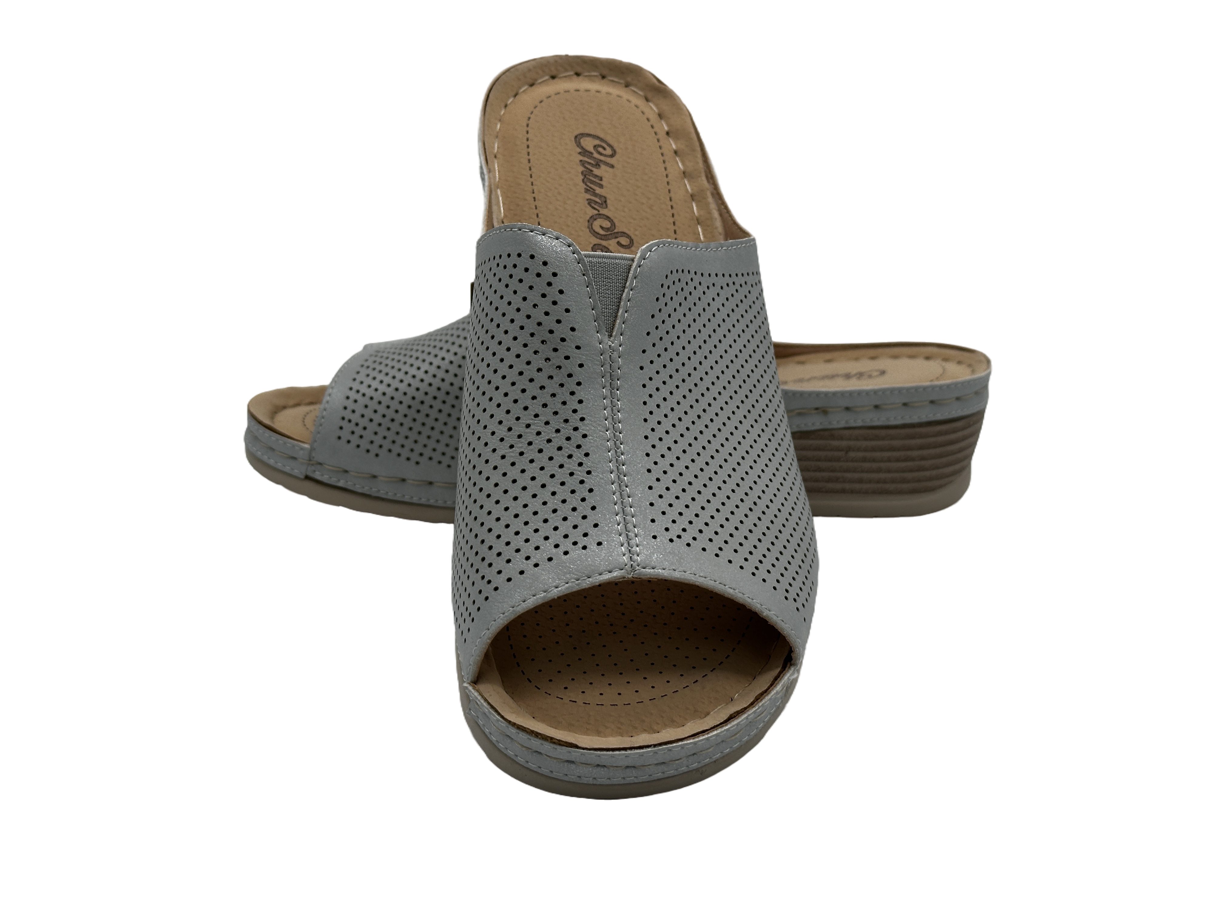 Nowaland Damen-Pantoletten mit Komfort-Innensohle und Keilabsatz Pantolette günstig online kaufen