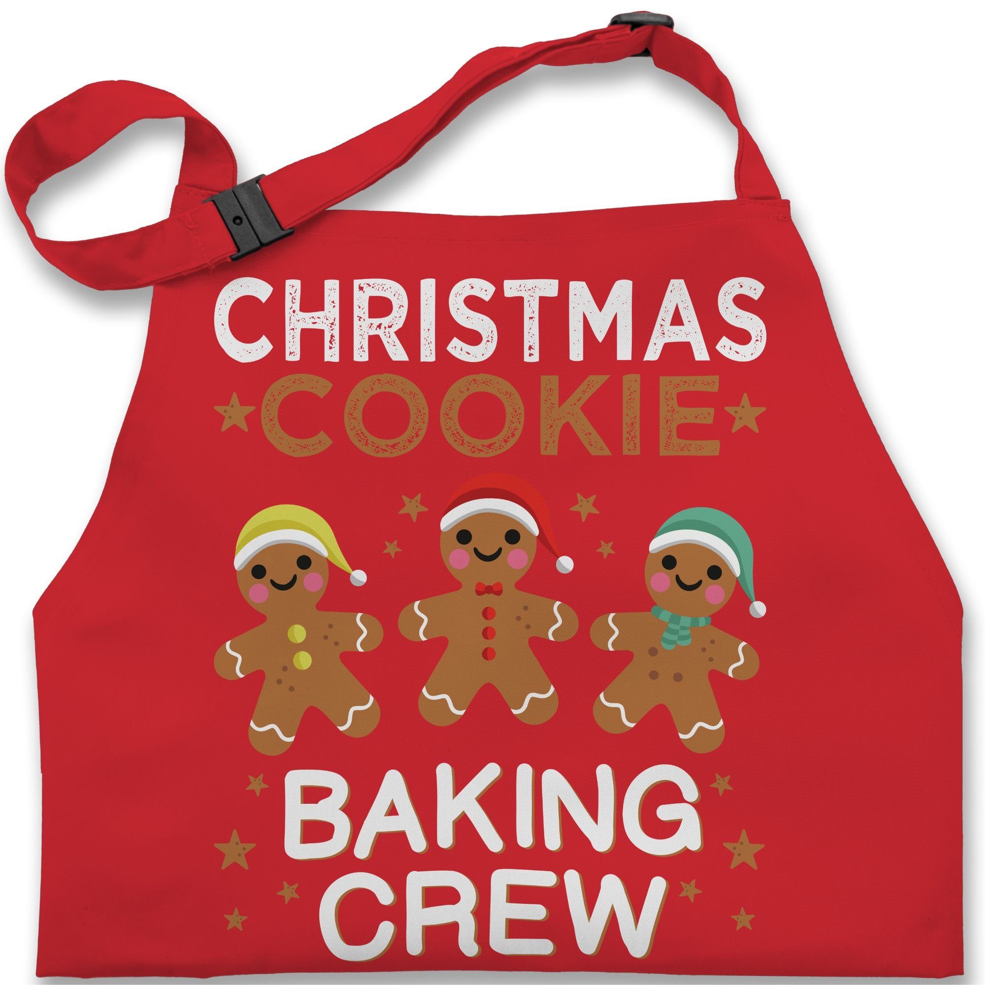 Shirtracer Kochschürze Christmas Cookie Baking Crew Lebkuchenmännchen, (1-tlg), Kinder Weihnachtsschürze