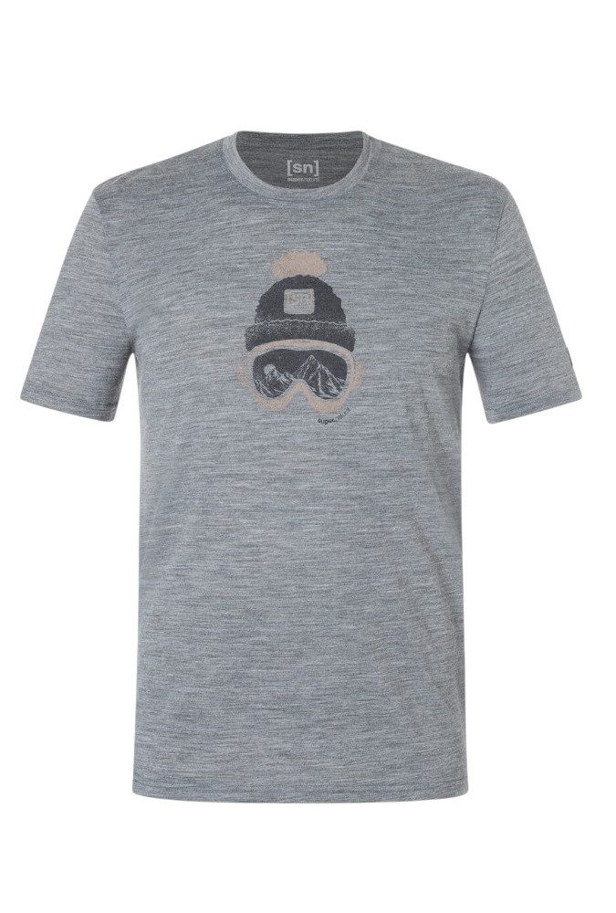 T-Shirt Gogeanie Tee (Merino-Mix) grau melange Herren
