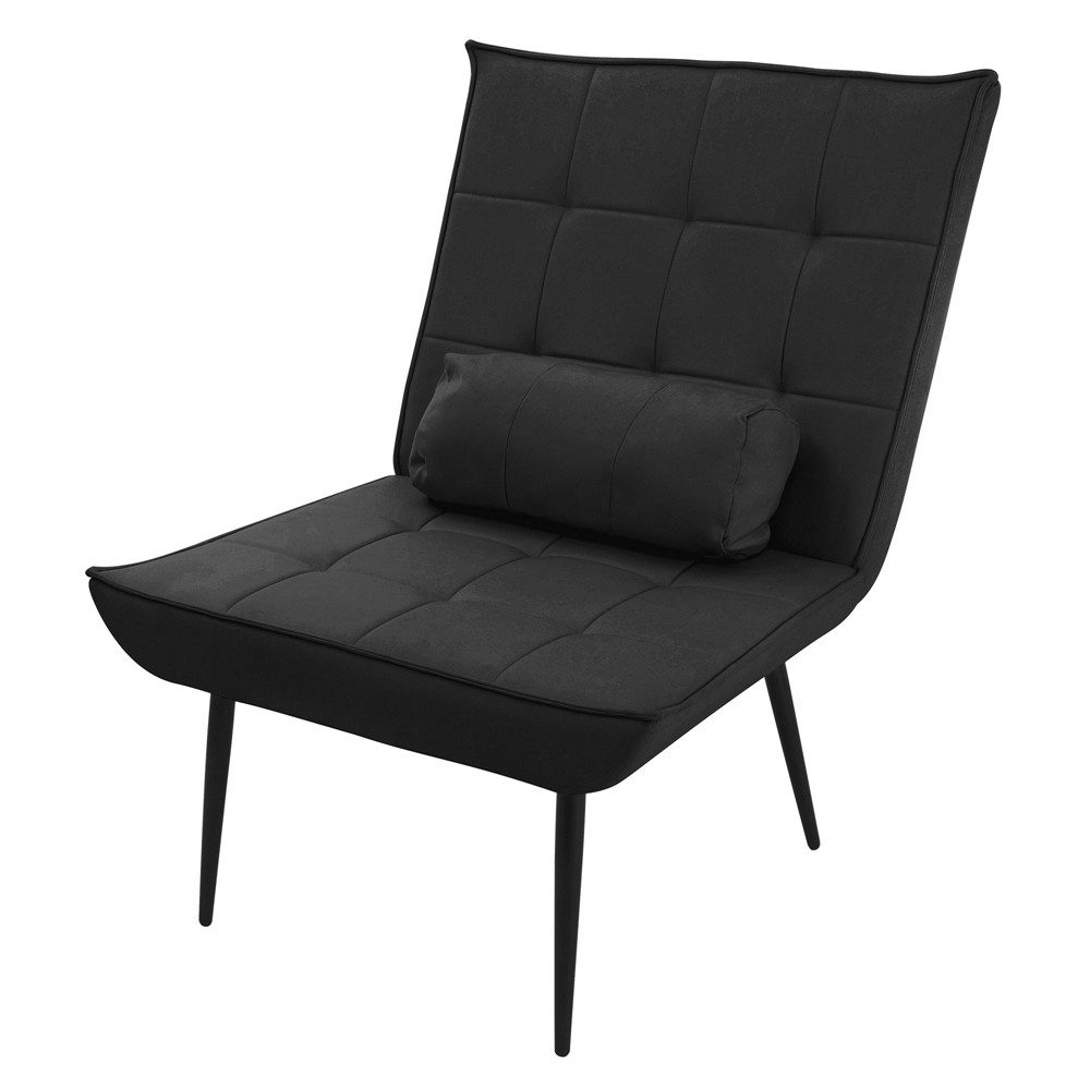 ML-DESIGN Loungesessel Wohnzimmersessel komfortabler Polsterstuhl Lounge Sessel Relaxsessel (1-St), Cocktailsessel + Nackenrolle ergonomischer Komfortsessel Kunstleder PU