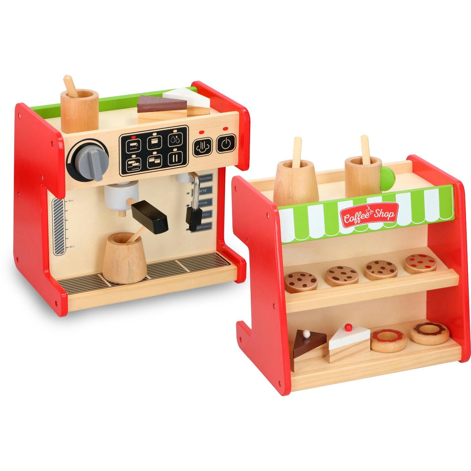 Warenhandel König Spielküche »Holzspielzeug Coffee und Snack Bar - Kaffee  und Kuchen« Holz online kaufen | OTTO