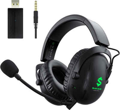 Black Shark Gaming-Headset (Abnehmbares ultraklares Kardioid Mikrofon für klare Aufnahmen, Bluetooth Headset, Wireless Gaming Headset für PC,PS4,PS5,Bluetooth Gaming Kopfhörer)
