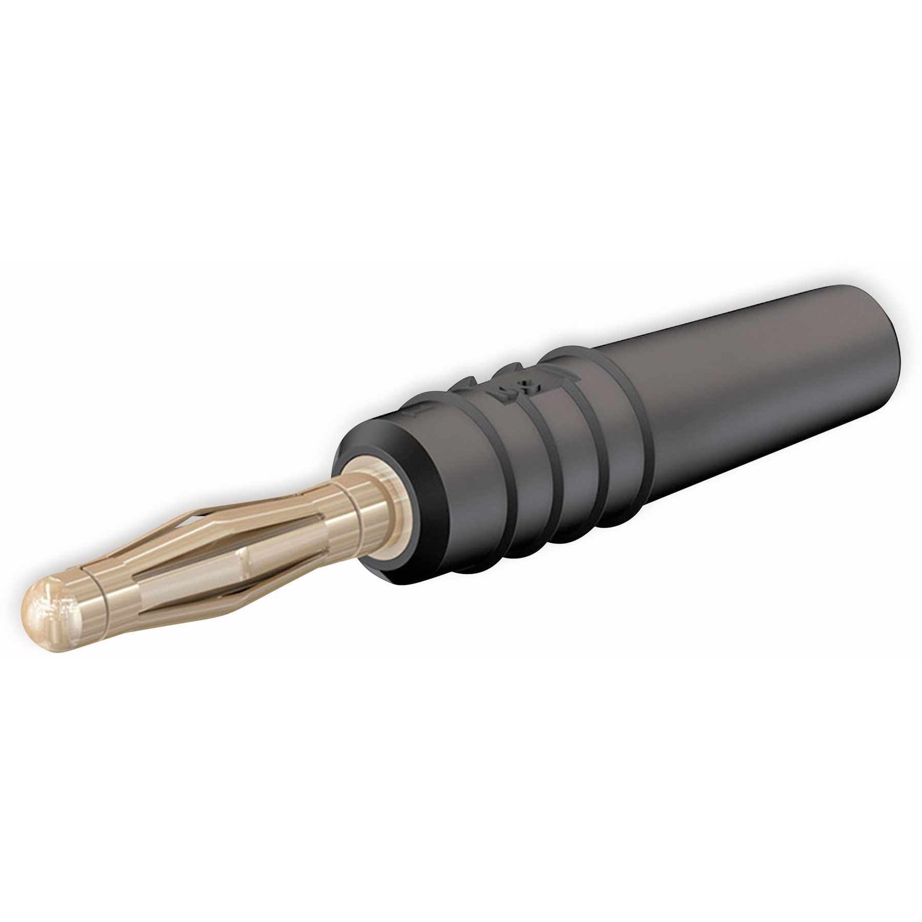 Stäubli Lautsprecherstecker STÄUBLI SLS205-L Lamellenstecker, 2 mm, vergoldet, schwarz