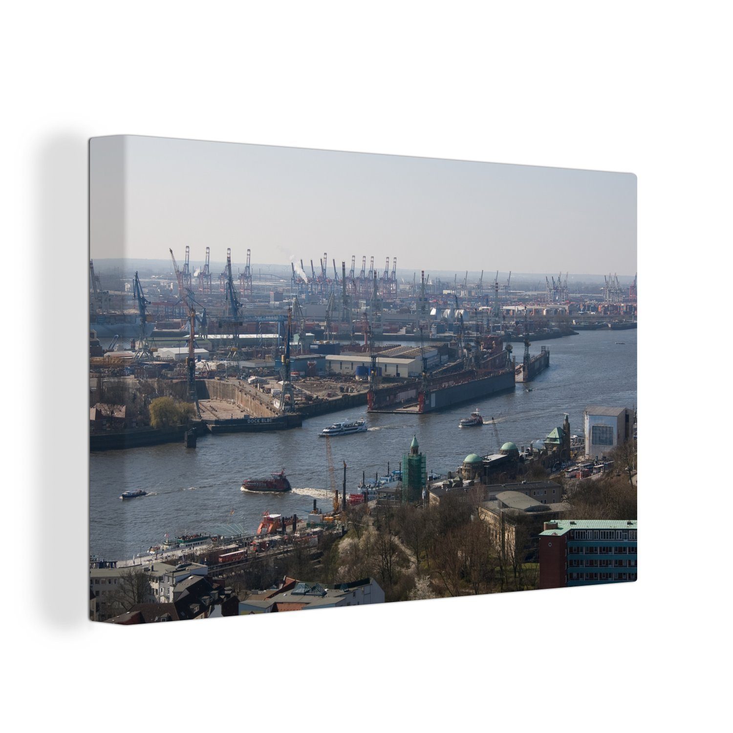 OneMillionCanvasses® Leinwandbild Hamburg - Hafen - günstig online kaufen