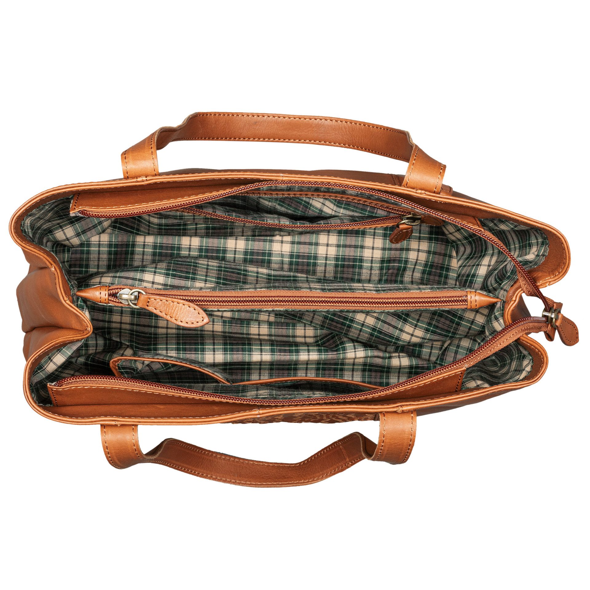 Benthill Henkeltasche Damen Echt Leder Handtasche Groß Vintage Umhängetasche Vintage Shopper, Reißverschlussfach – Bild 4 von 5
