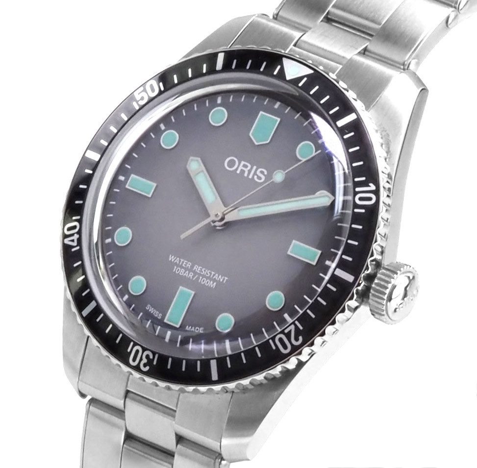 Oris Automatikuhr 40 mm Ø schweizer Herren Uhr 01 733 7707 4053 Divers Sixty-Five Divers Sixty-Five, schweizer Automatik-Kaliber Oris 733, Basis SW 200-1