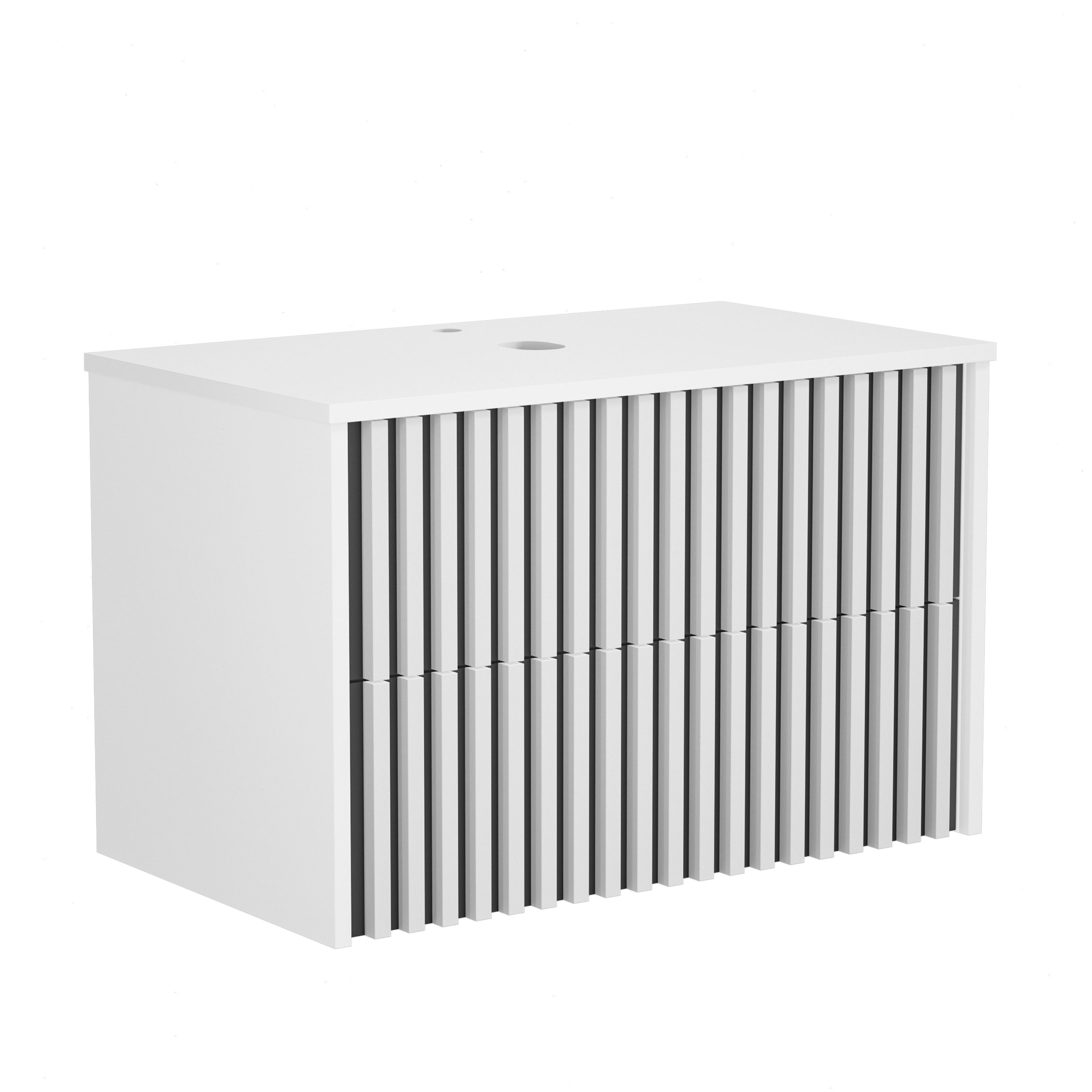 UEV Unterschrank Waschbeckenunterschrank Hängeschrank Badezimmerschrank Wandschrank (Badmöbel, Badezimmmer Schrank) Soft-close Schubladen,Waschbeckenunterschrank mit 2 Schubladen