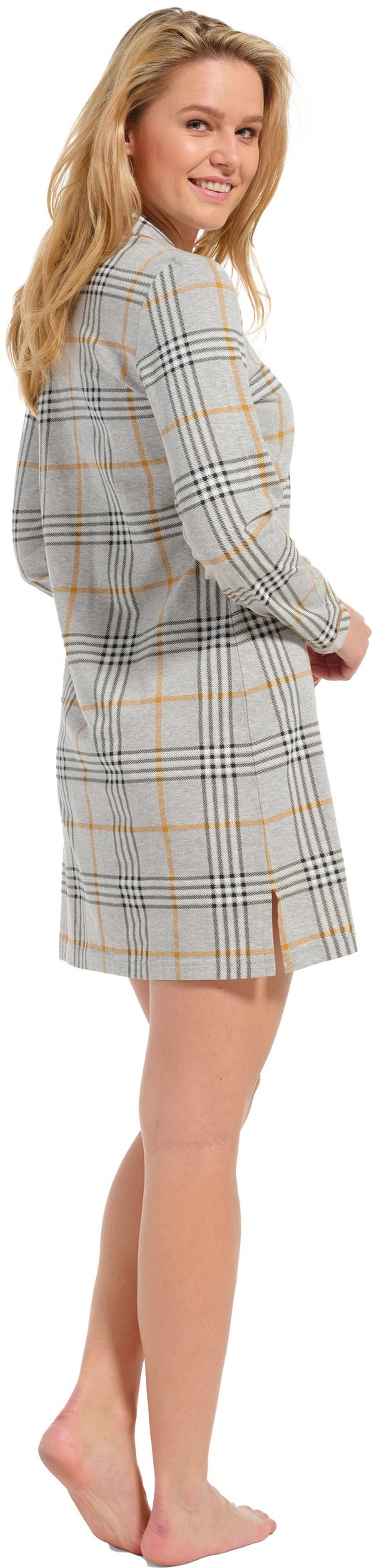 Damen Modisches (1-tlg) Nachthemd Design Pastunette Schlafshirt kariert