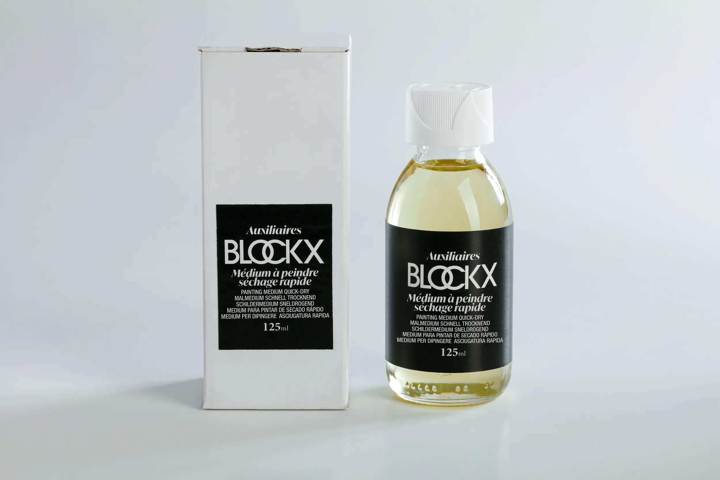 BlockX Zeichenpapier Malmittel schnelltrocknend 125ml Glasflasche 30514BXC