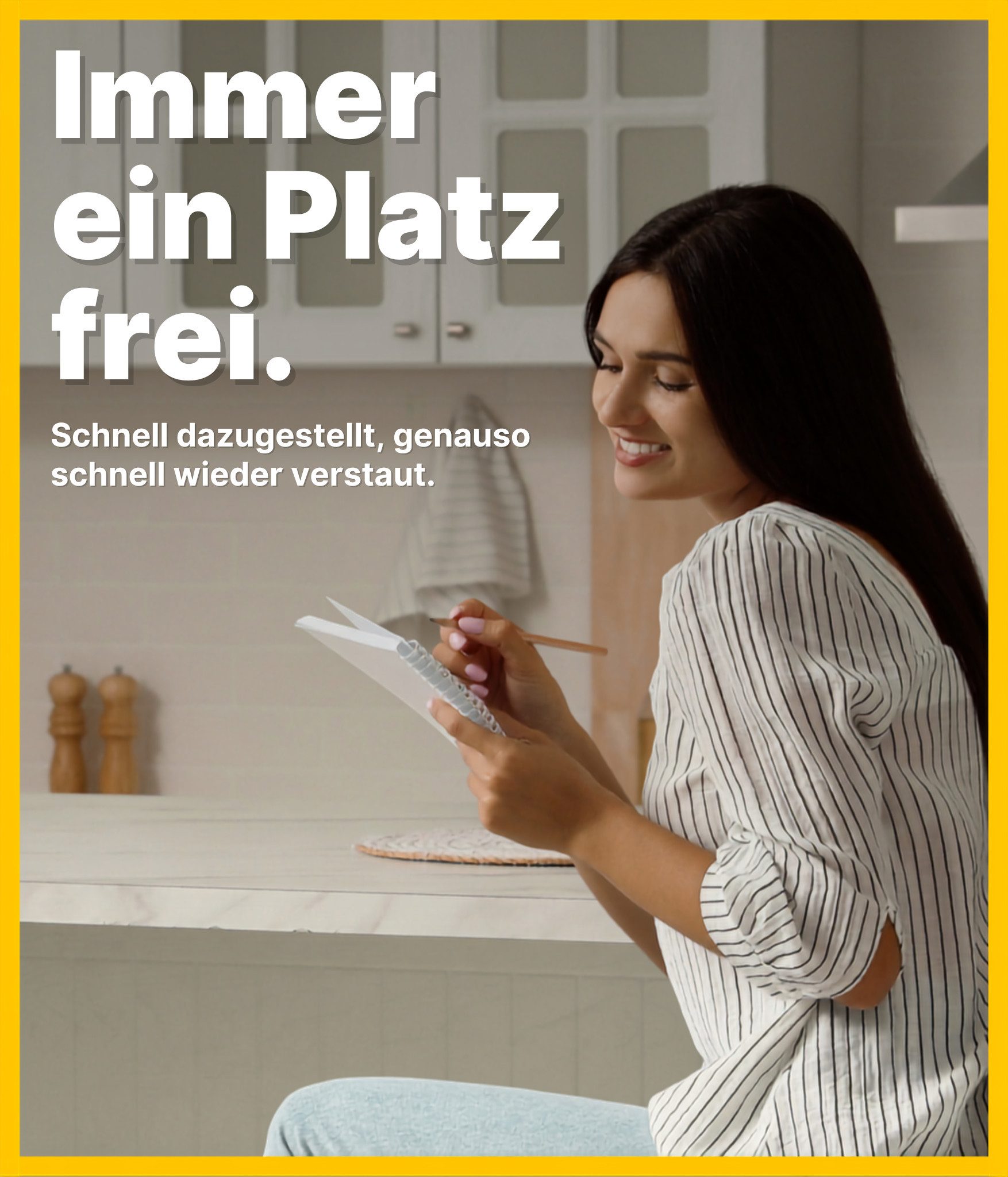 KMH Barhocker Bill klappbar mit Lehne & Fußstütze Silber Buchendekor 73 cm Küche Bar (Vormontiert geliefert–einfach auspacken, aufstellen & sofort loslegen, Platzsparend zusammenlegbar–ideal für kleine Räume, Events und Gäste), Stabiles Stahl-Rundrohrgestell für sicheren Stand & lange Haltbarkeit