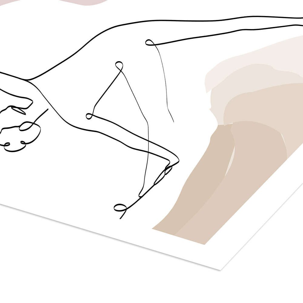 Posterlounge Wandbild Dreieck Pose (Trikonasana), Yoga In Art, erhältlich als Poster, Leinwandbild, Wandsticker oder Acrylglasbild