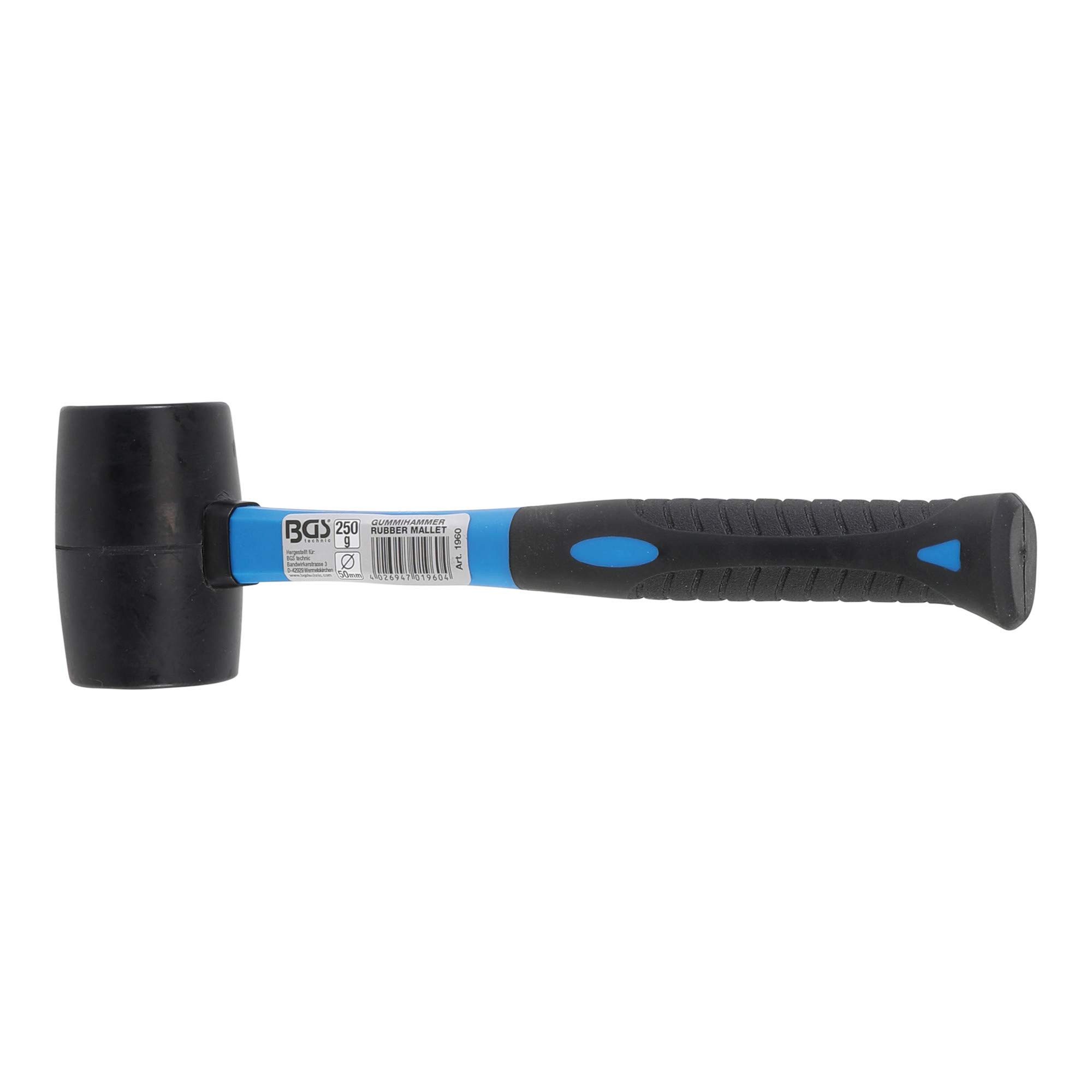 BGS technic Hammer BGS Gummihammer mit Fiberglasstiel 250 g