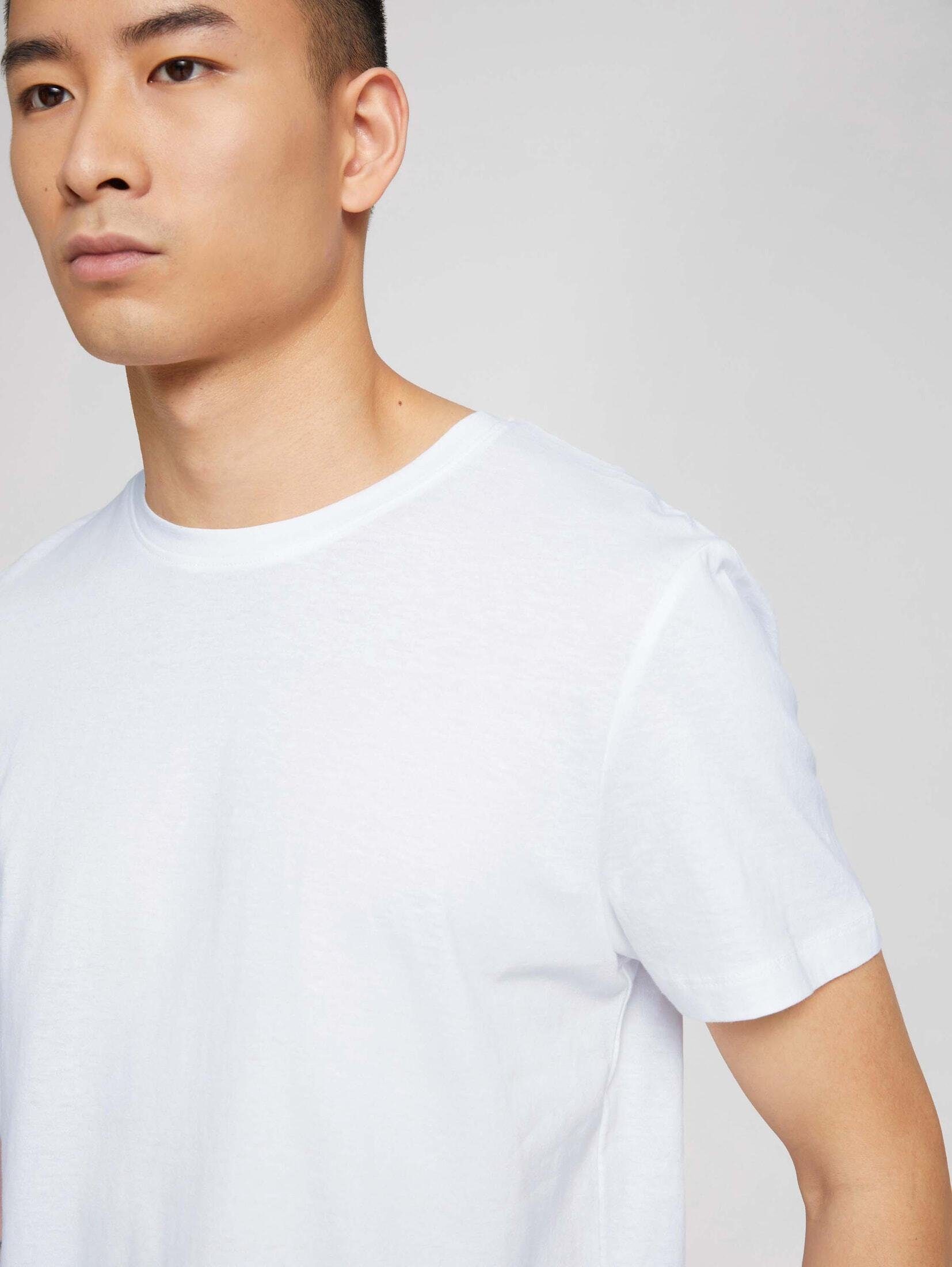 TOM Doppelpack Denim Doppelpack) T-Shirts TAILOR im T-Shirt (im White