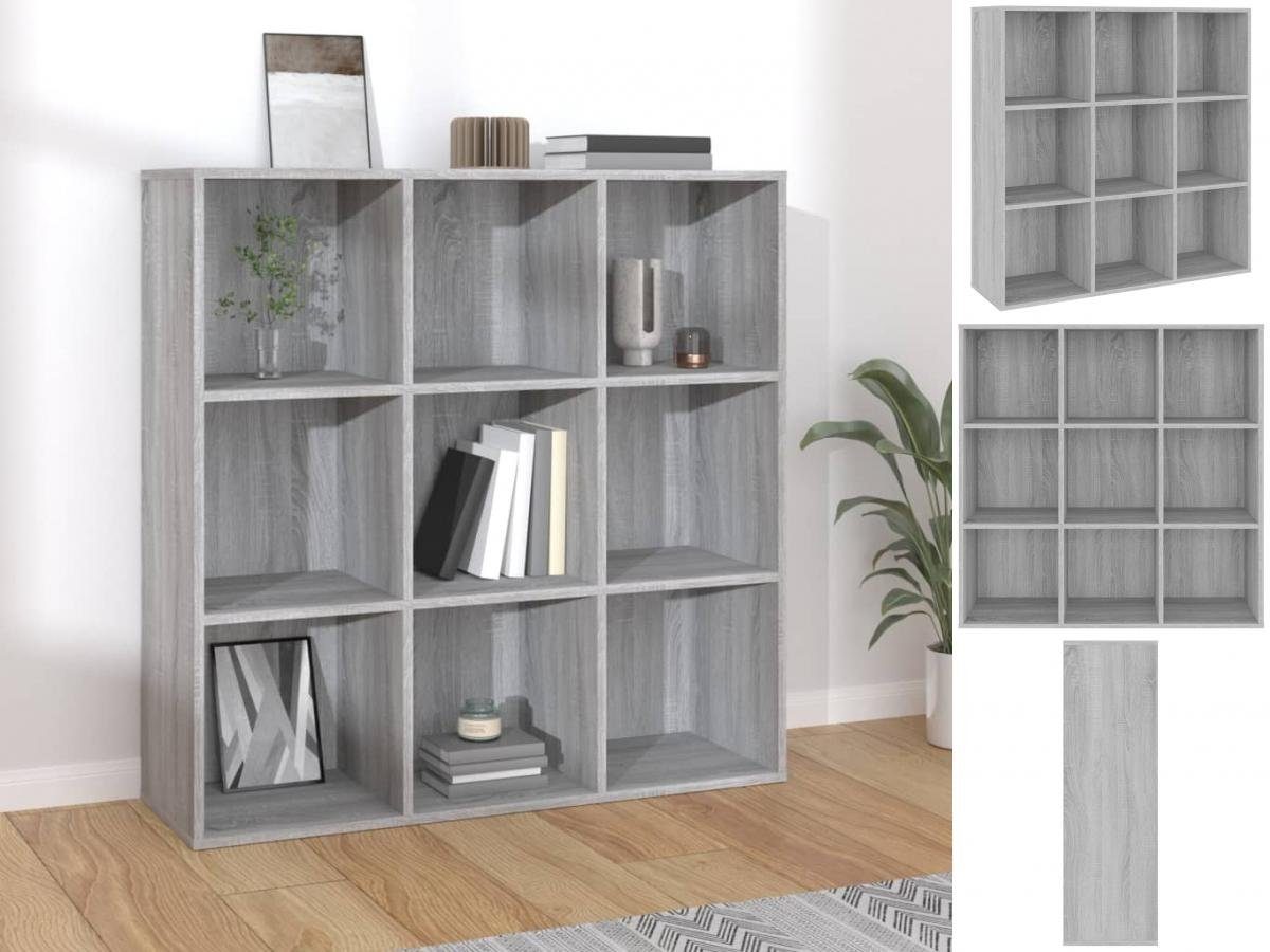 vidaXL Regal Bücherschrank Grau Sonoma 98x30x98 cm