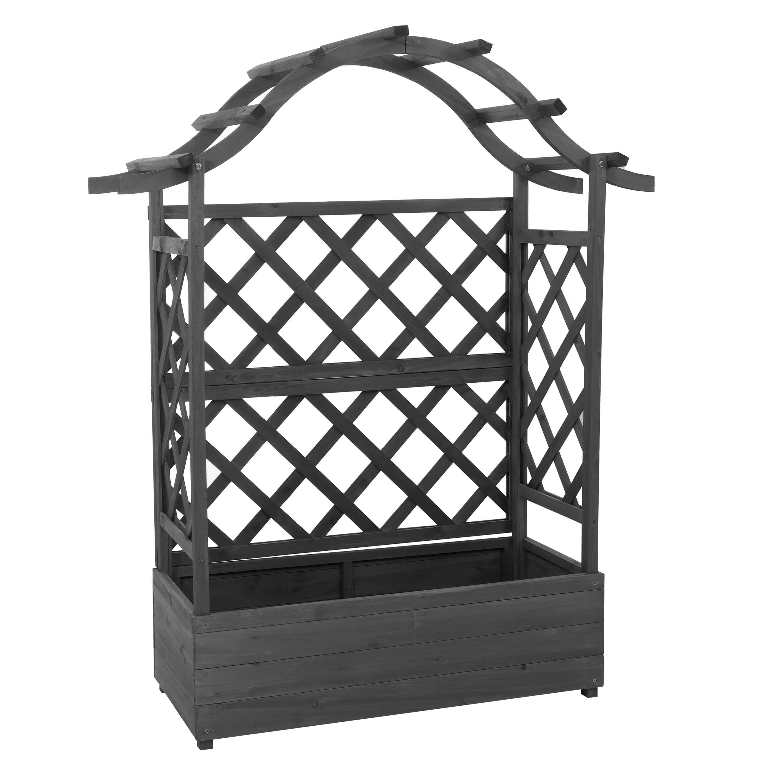 PROREGAL® Hochbeet 138x110x44cm Pflanz-/Blumenkasten Pflanzkübel Rankgitter Spalier