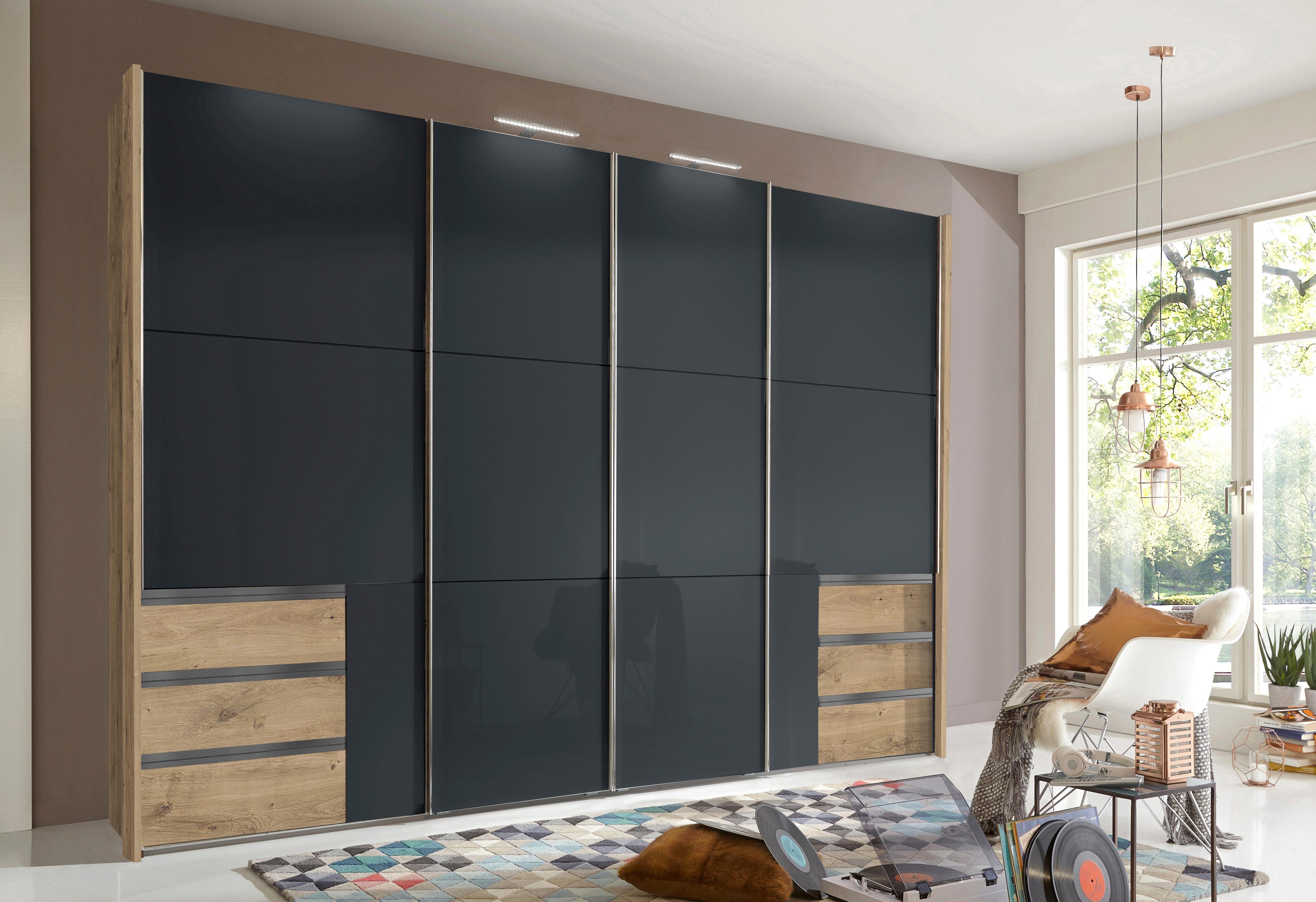 Wimex Schwebetürenschrank Level by fresh to go mit Glastüren und Synchronöffnung