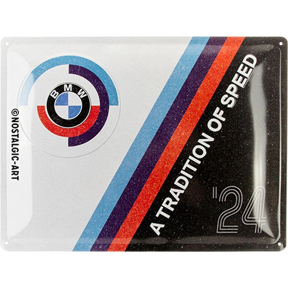 Nostalgic-Art Metallschild Blechschild 30 x 40 cm - BMW - BMW Motorsport Tradition Of Speed