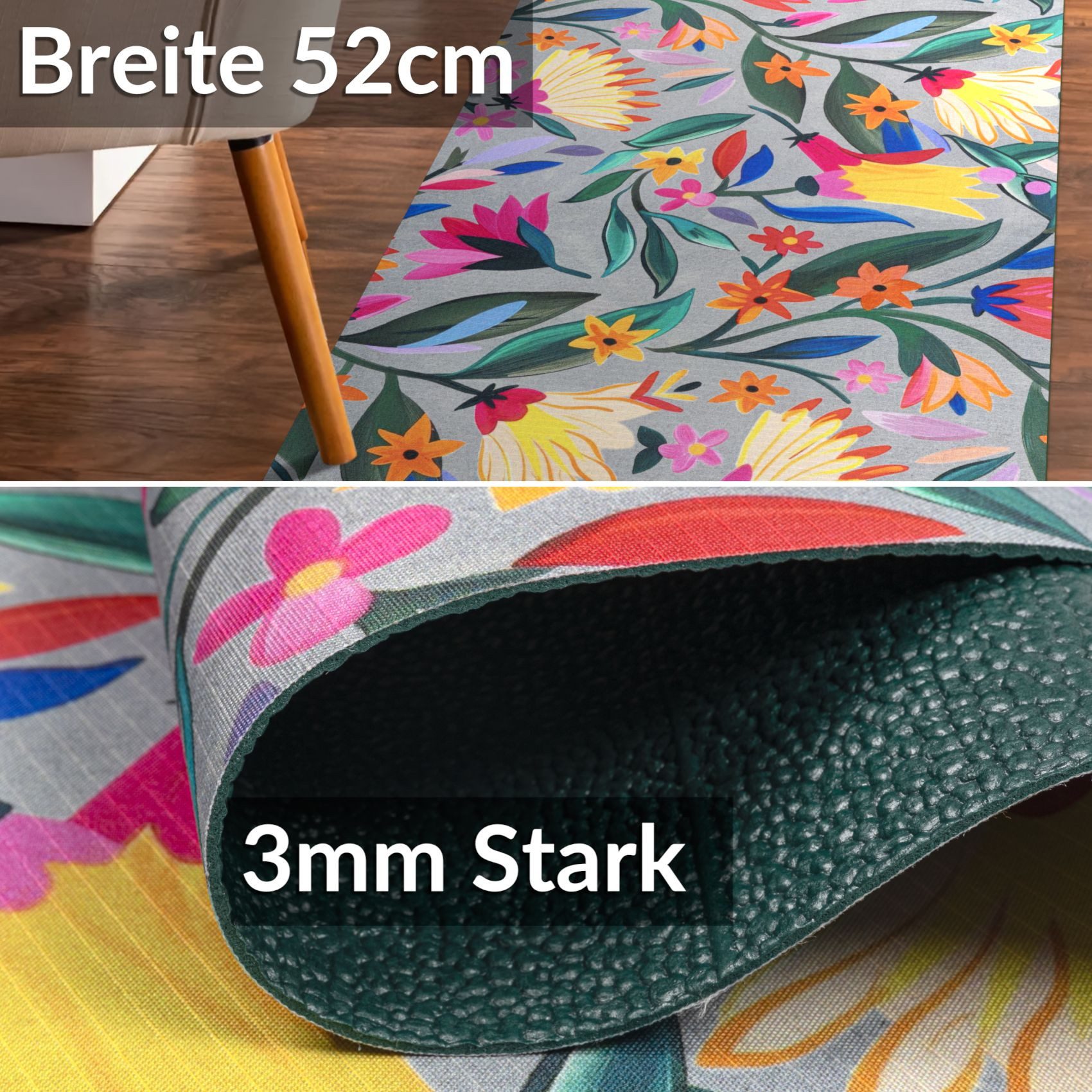 ANRO Küchenläufer RANNA pflegeleicht Teppichläufer Bodenmatte Flurläufer Kü günstig online kaufen