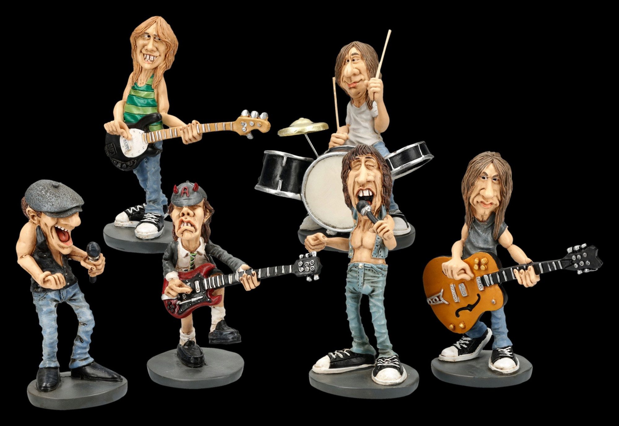 Figuren Shop GmbH Dekofigur Rockstar Figur Sänger Brian – „Highway to Hell“ Sammlerfigur 11 cm