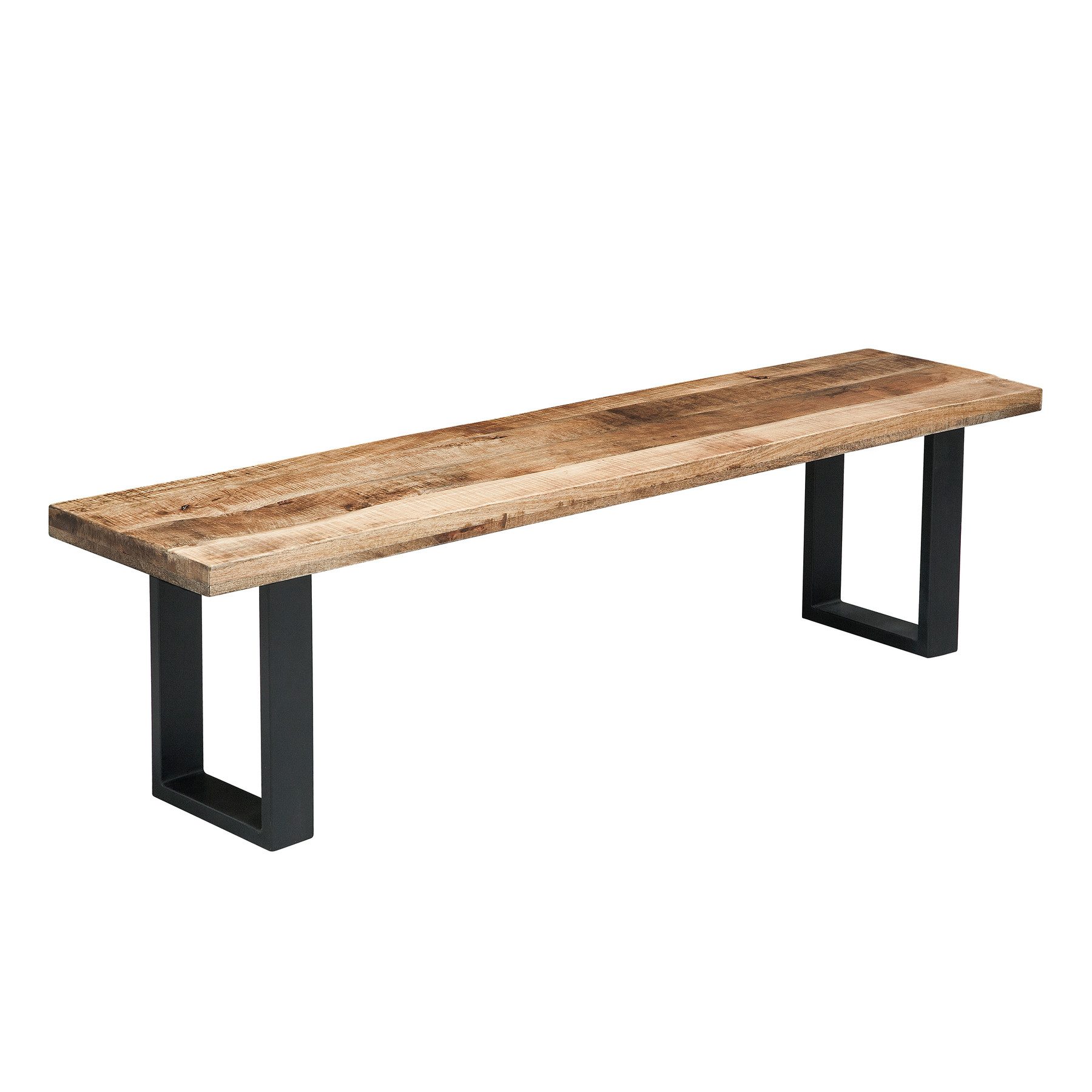 riess-ambiente Sitzbank IRON CRAFT 170cm natur / schwarz, mit Massivholz-Platte