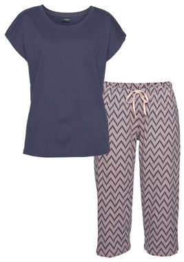 Vivance Dreams Capri-Pyjama (2 tlg) mit gemusterter Schlafhose