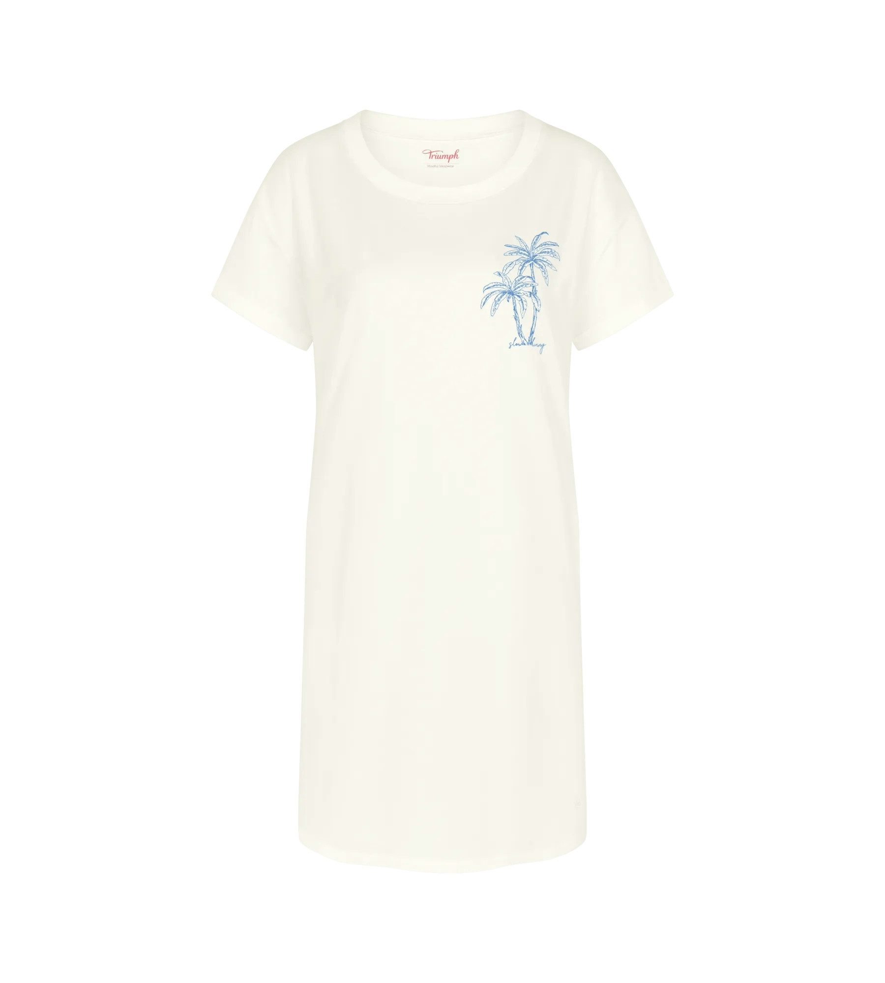 Triumph Nachthemd Nightdresses NDK X weich, atmungsaktiv, gerippter Rundhalsausschnitt, Kurzarm