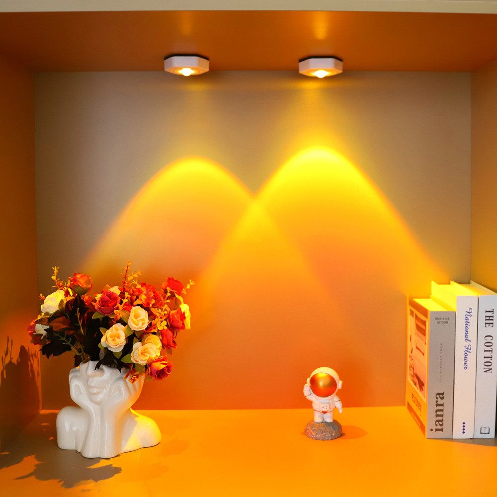 MUPOO Unterschrankleuchte LED-Spots Batteriebetrieben 1/2/4er-Pack, Kabello günstig online kaufen